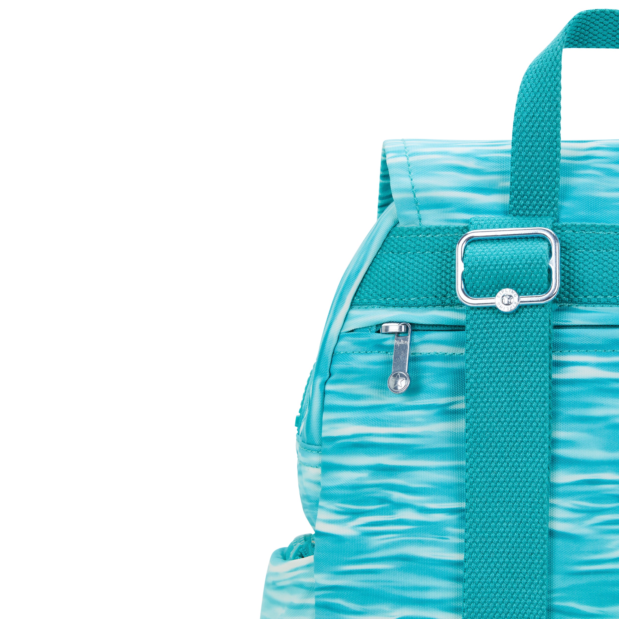 Kipling-City Zip S-Small Backpack With Adjustable Straps-Aqua Pool-I6345-5Mf