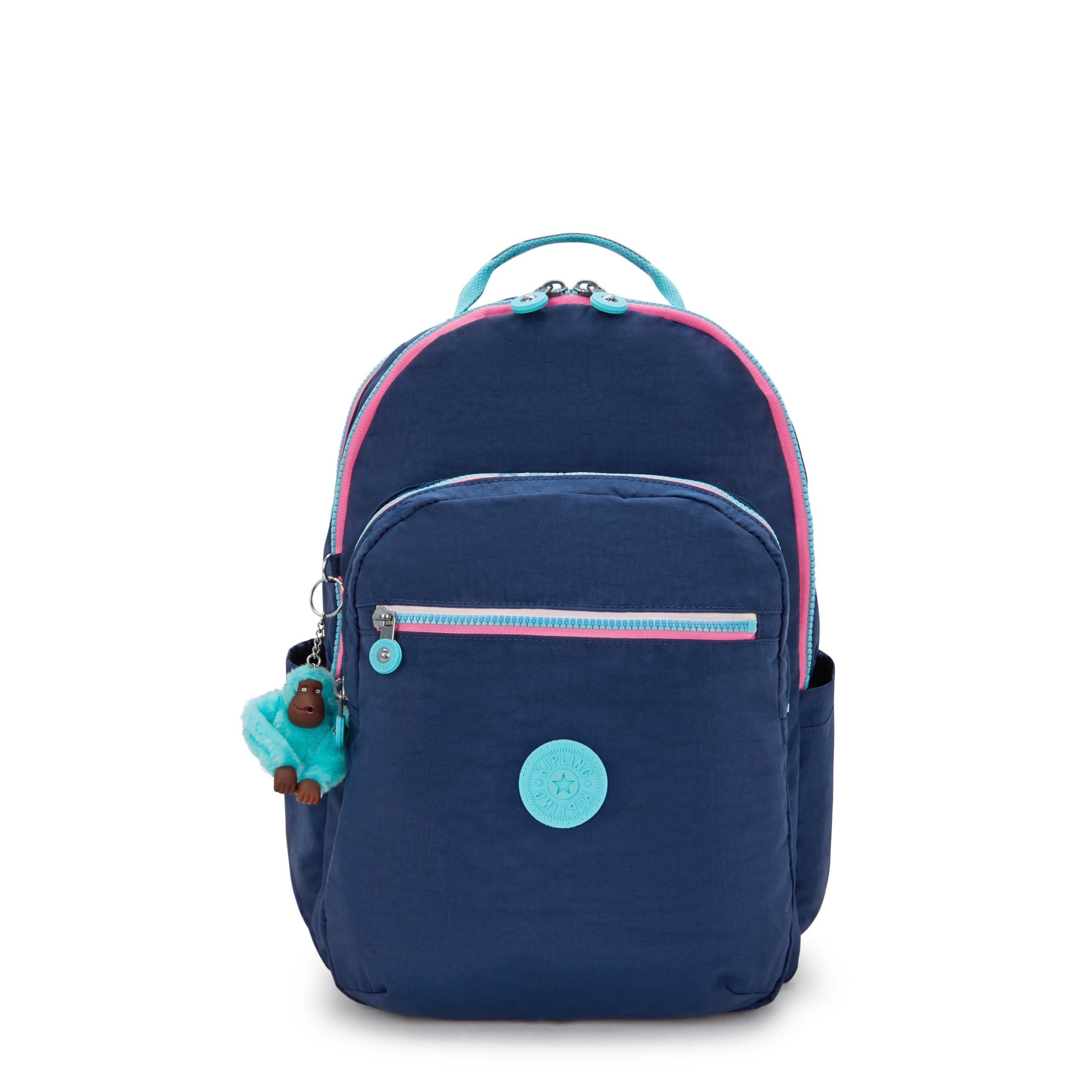 Kipling Seoul College Extra Resort Navy Large backpack with laptop compartment I6350-2DG
