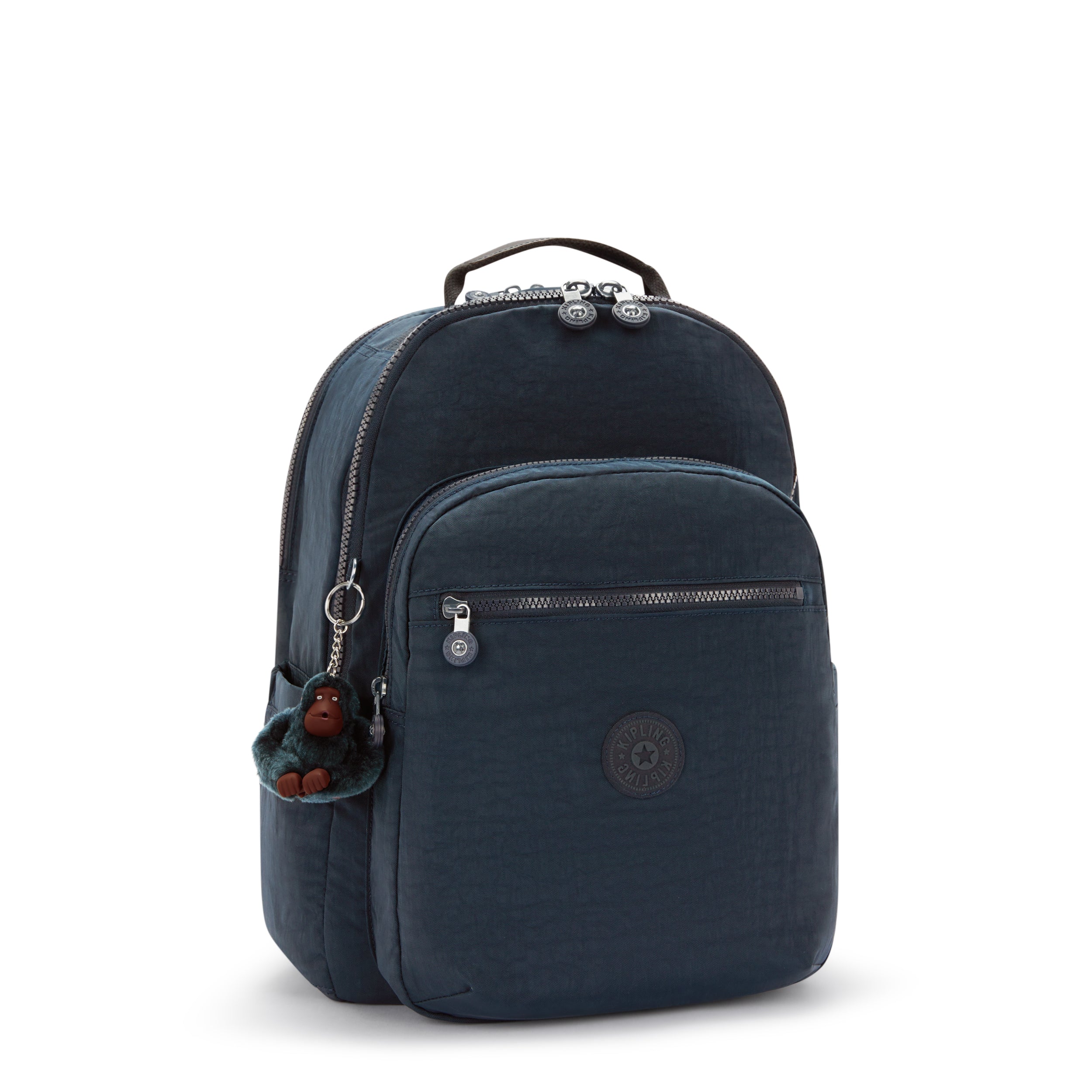 Kipling Seoul College Extra True Blue Tonal Large backpack with laptop compartment I6350-4DX