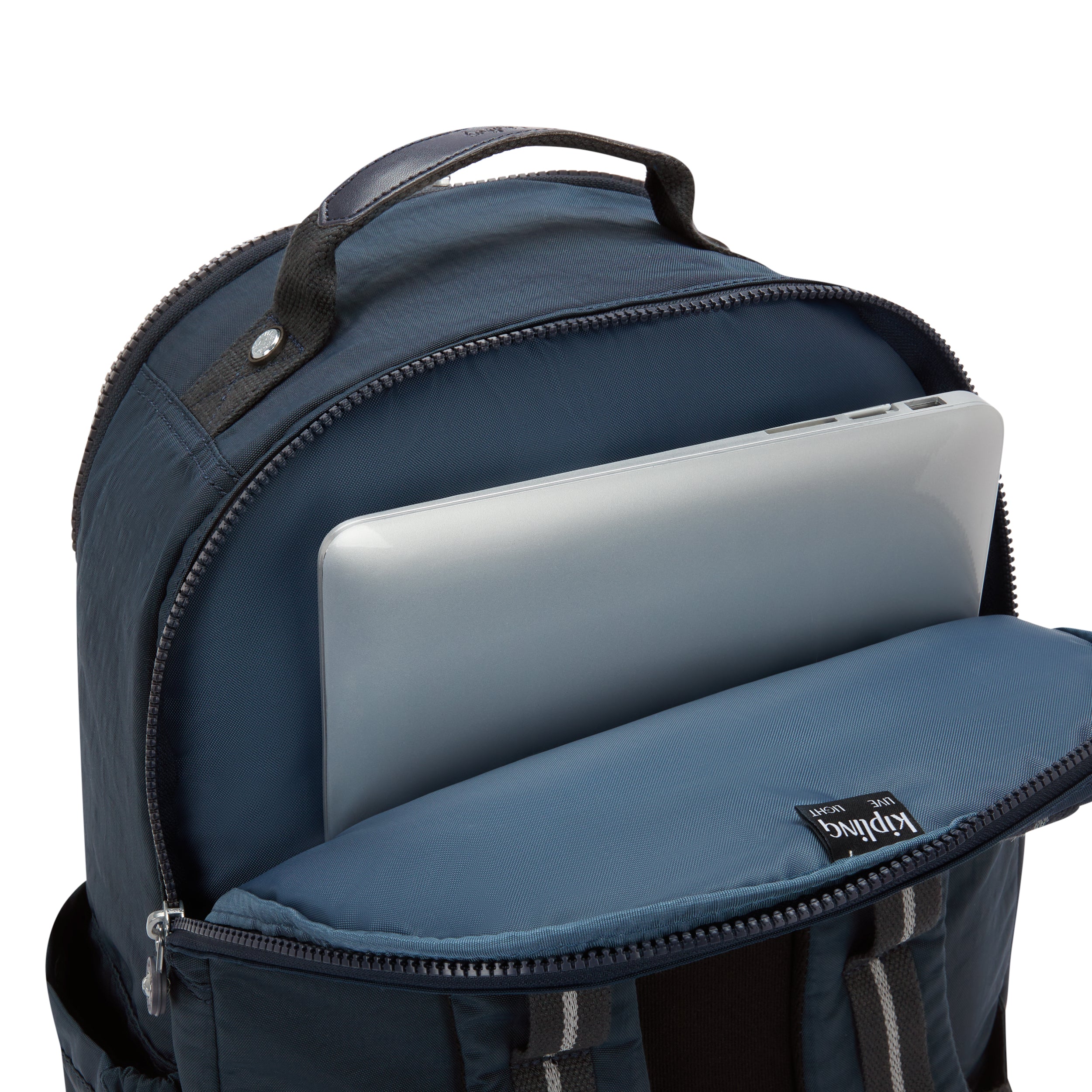 Kipling Seoul College Extra True Blue Tonal Large backpack with laptop compartment I6350-4DX