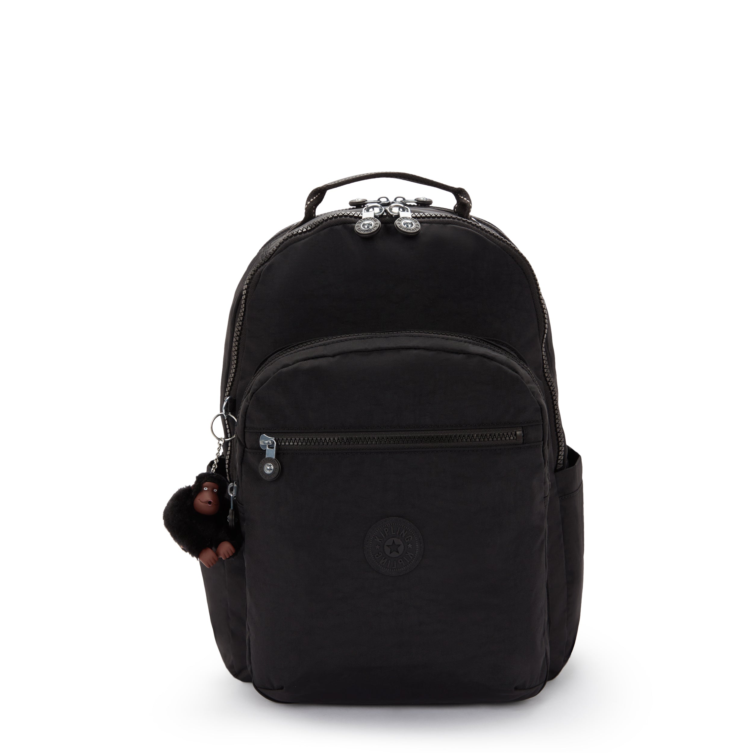 Kipling Seoul College Extra True Black Large backpack with laptop compartment I6350-J99