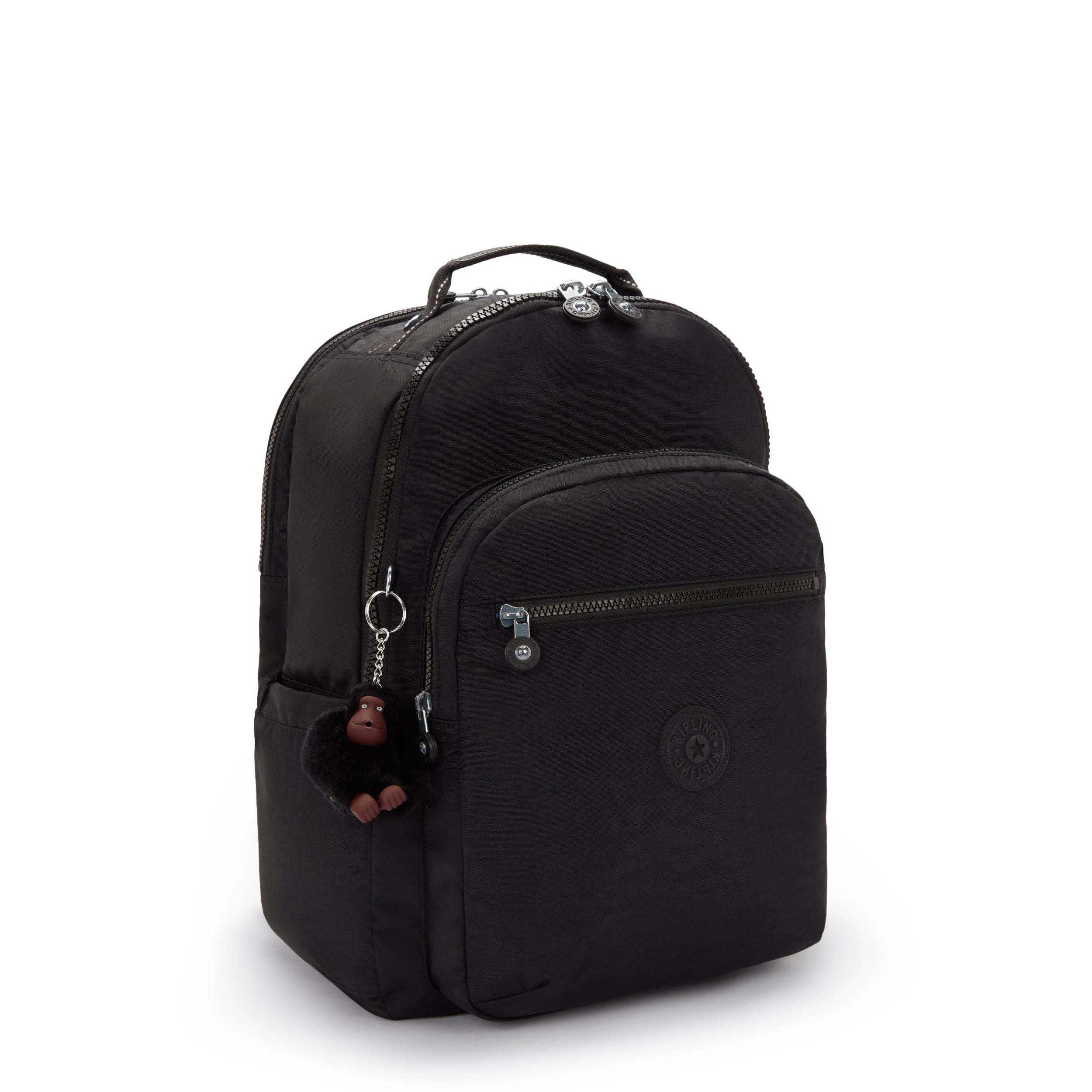 Kipling Seoul College Extra True Black Large backpack with laptop compartment I6350-J99