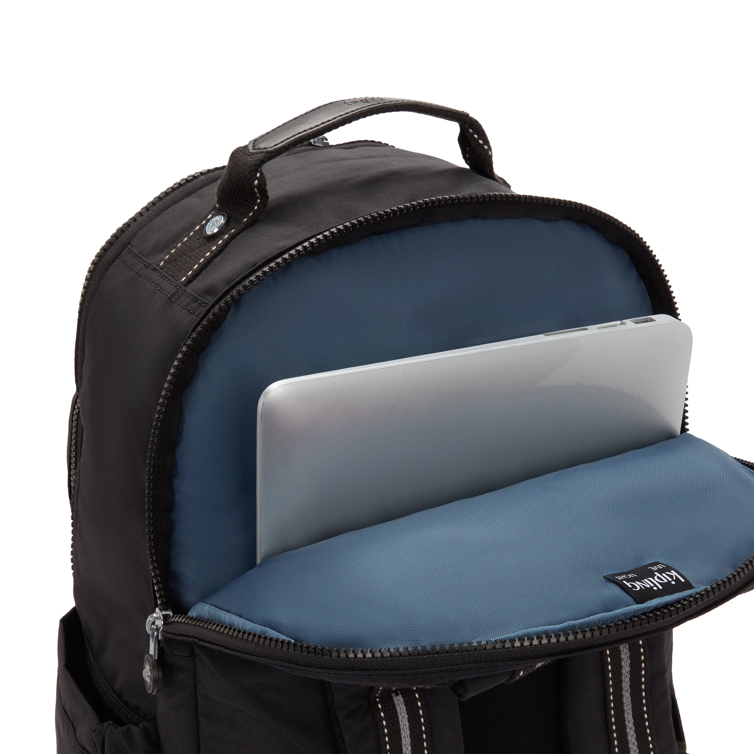 Kipling Seoul College Extra True Black Large backpack with laptop compartment I6350-J99