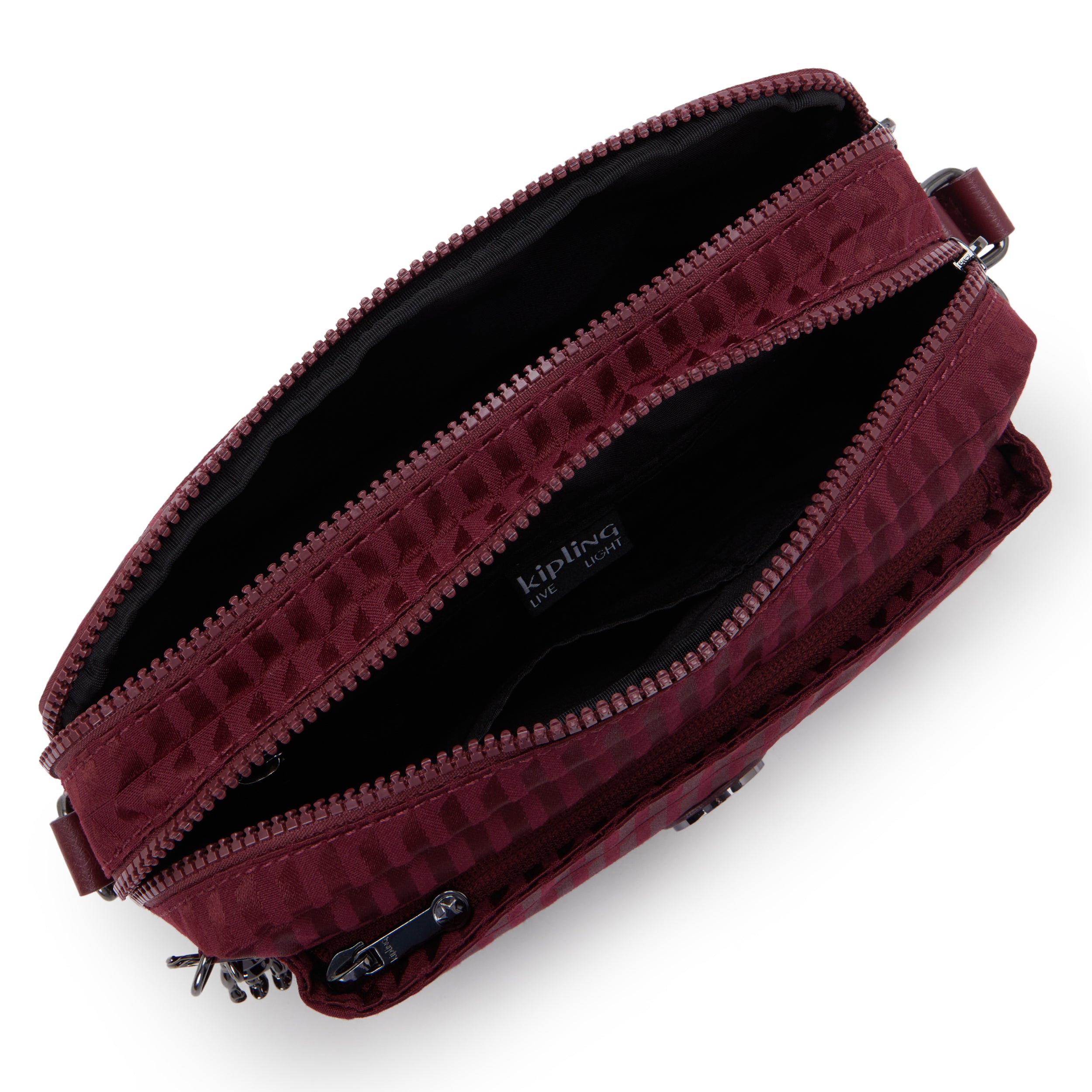 Kipling Abanu M Maroon Tile Jq Medium crossbody I6575-9HX