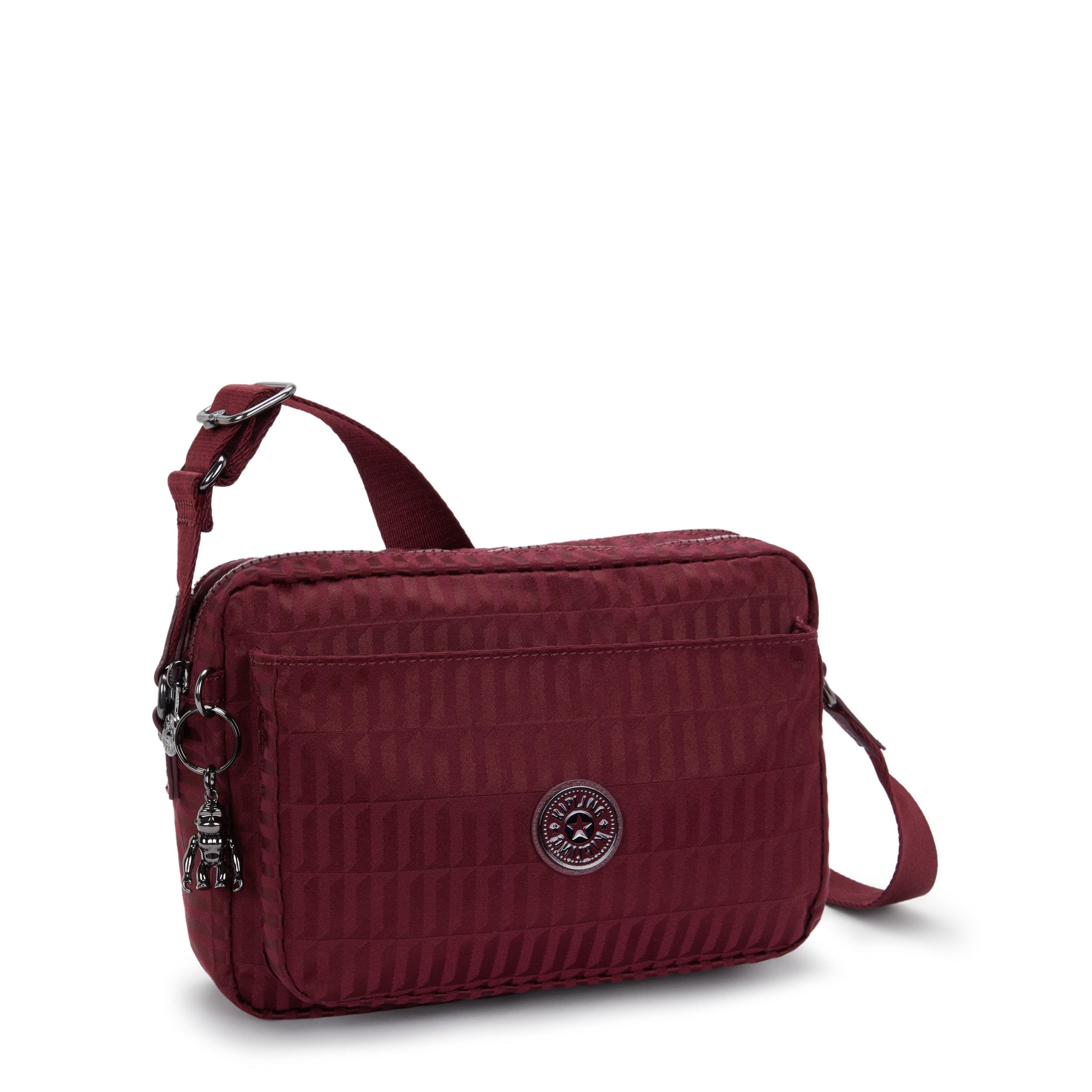 Kipling Abanu M Maroon Tile Jq Medium crossbody I6575-9HX