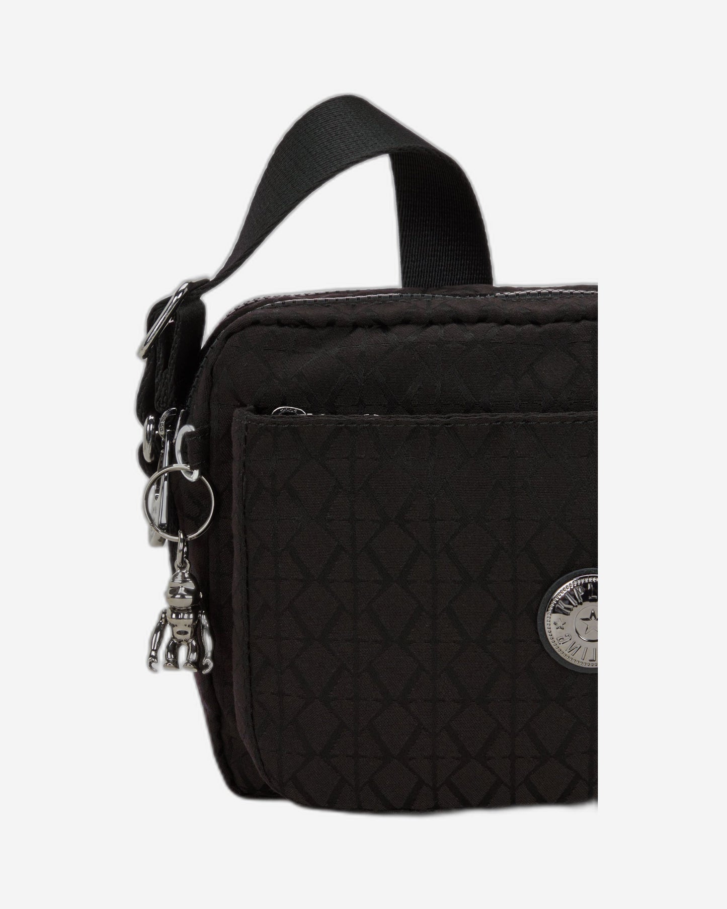 Kipling Abanu M Black Sign Jq Medium Crossbody I6575-Y12