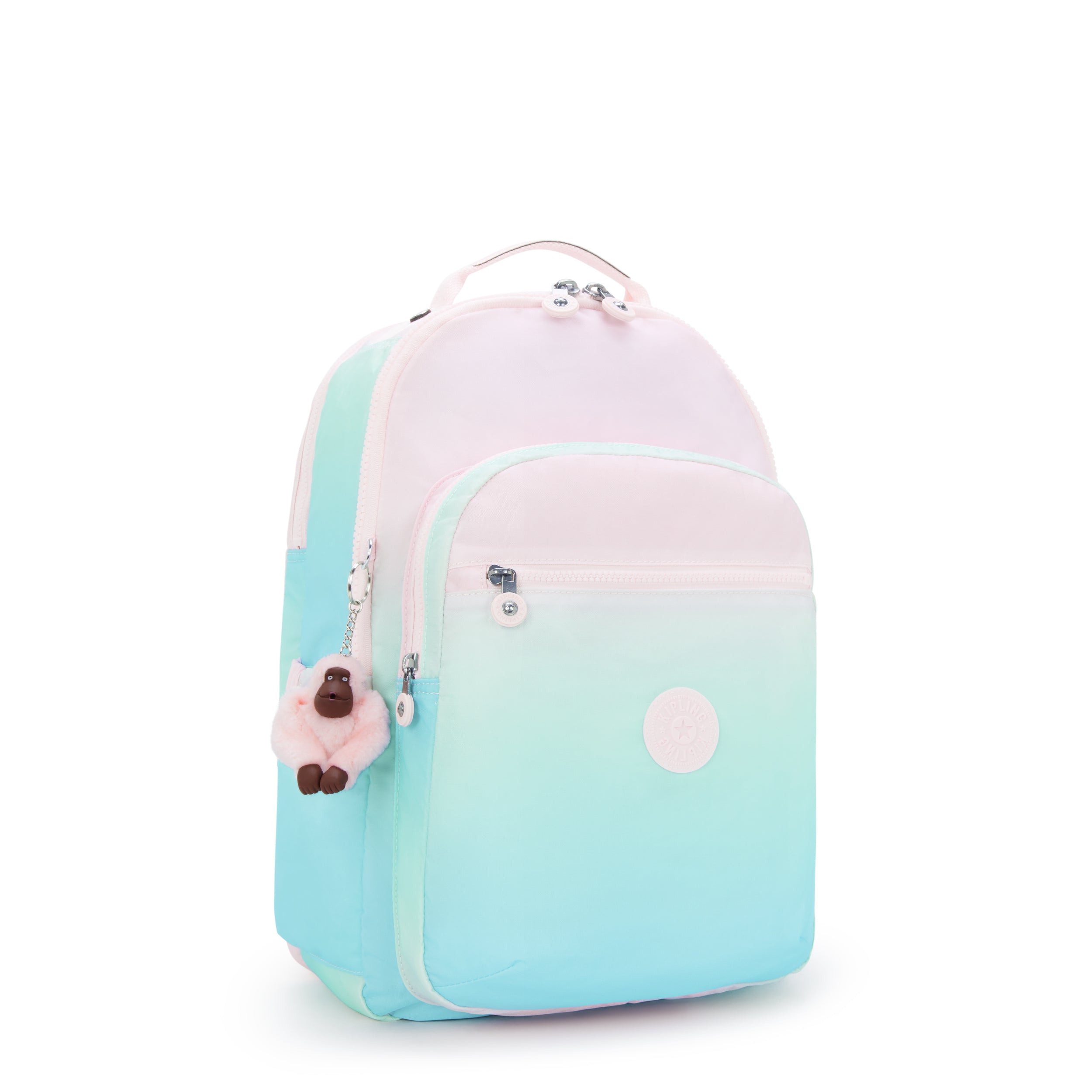 Kipling Seoul Lap Gradient Sea Large backpack with laptop compartment I6658-63U