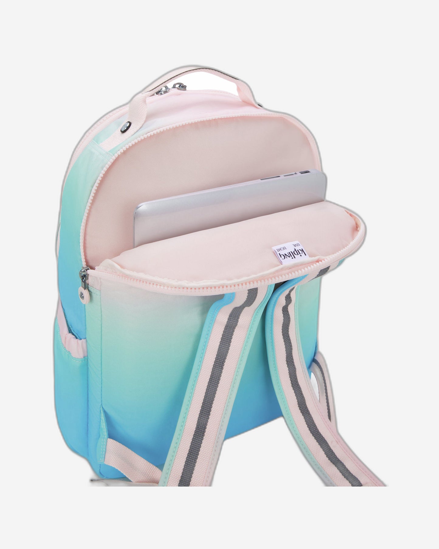 Kipling Seoul Lap Gradient Sea Large backpack with laptop compartment I6658-63U