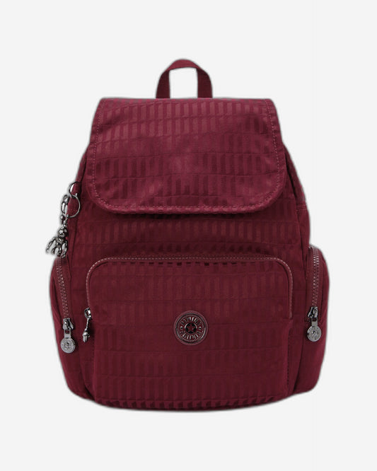 Kipling City Zip S Maroon Tile Jq Small backpack I6749-9HX