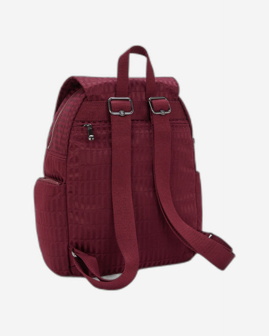 Kipling City Zip S Maroon Tile Jq Small backpack I6749-9HX