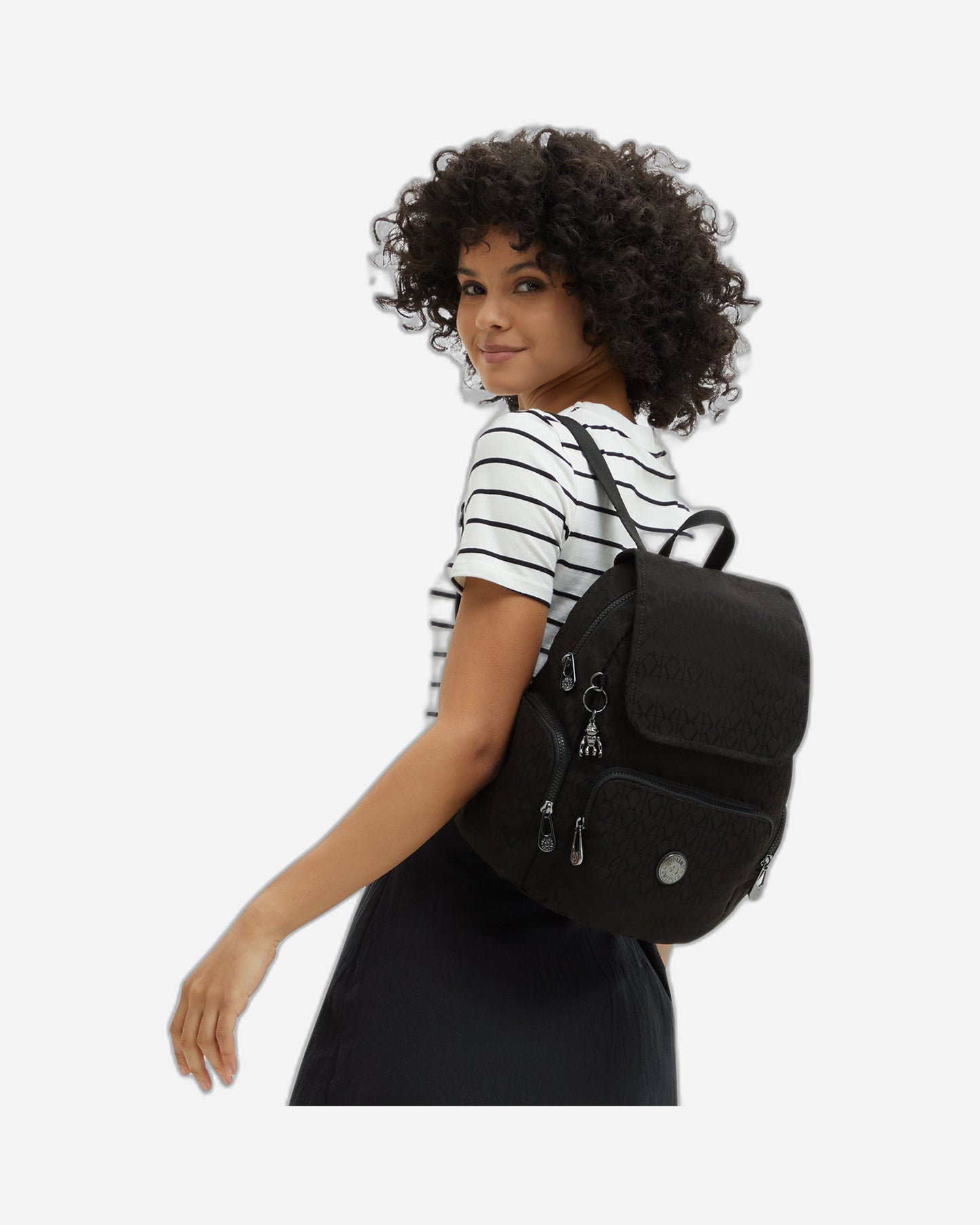 Kipling City Zip S Black Sign Jq Small Backpack I6749-Y12