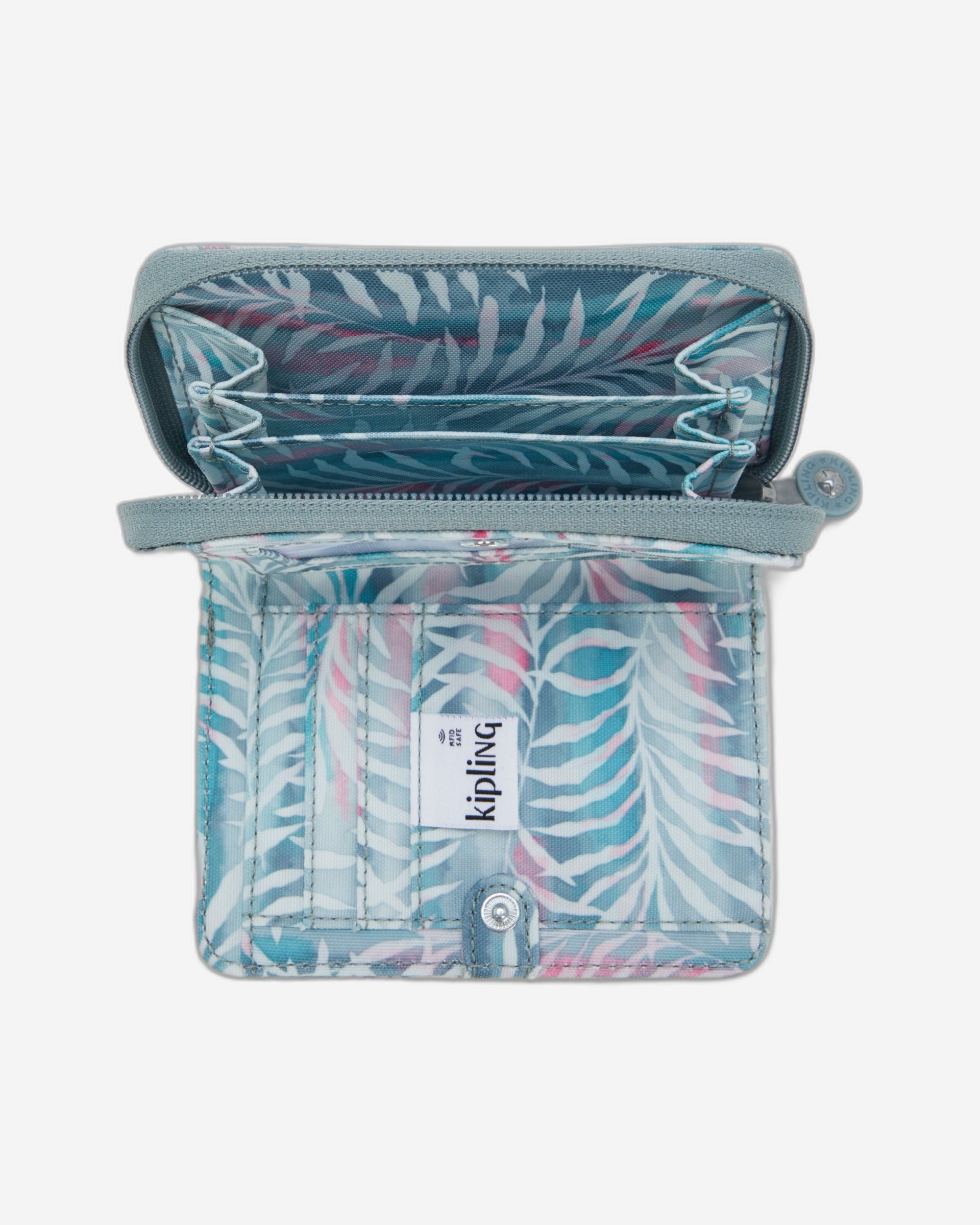 Kipling Money Love Palmtree Leaves Medium Wallet I6791-3QN
