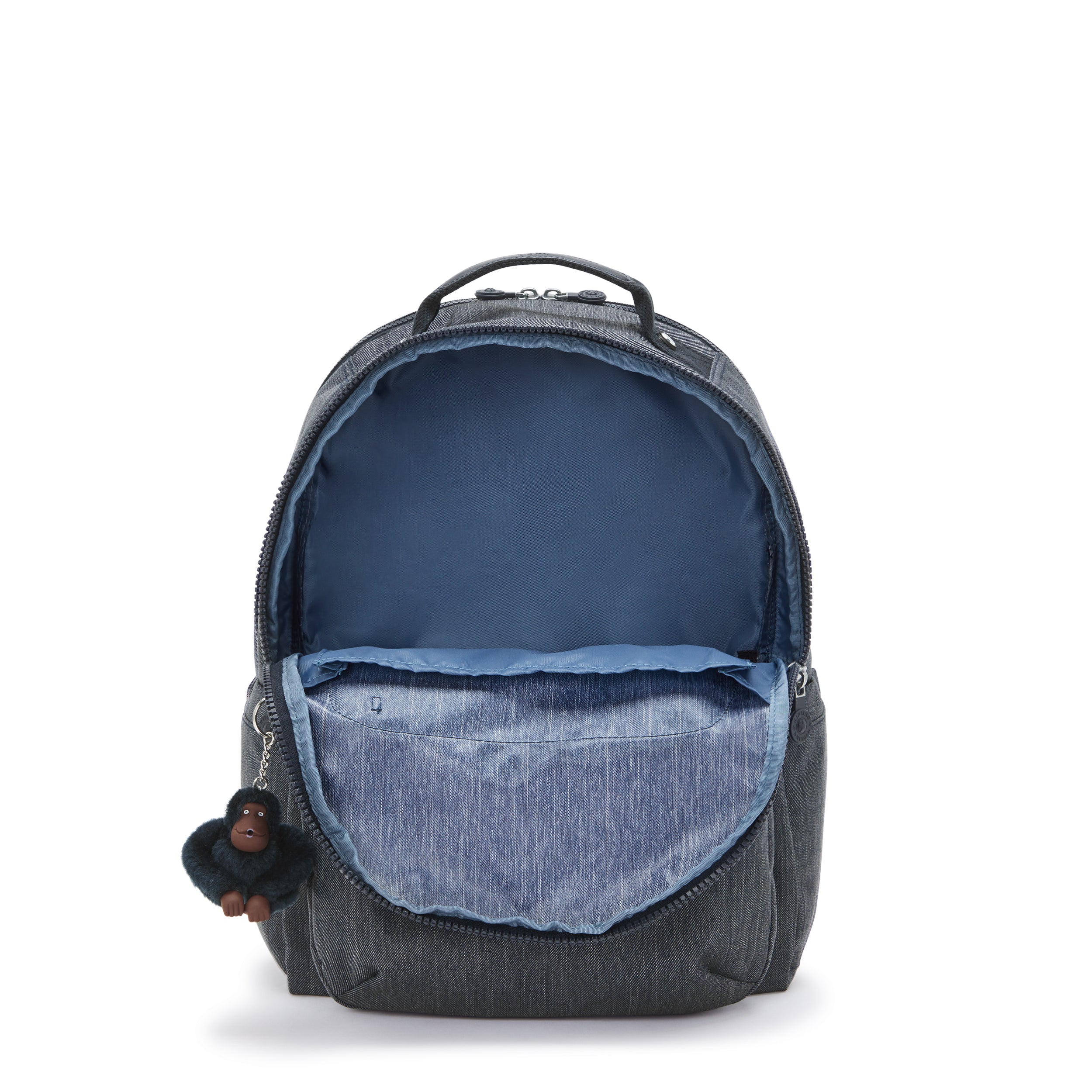 Kipling Seoul Lap Marine Navy Large backpack with laptop compartment I6828-58C