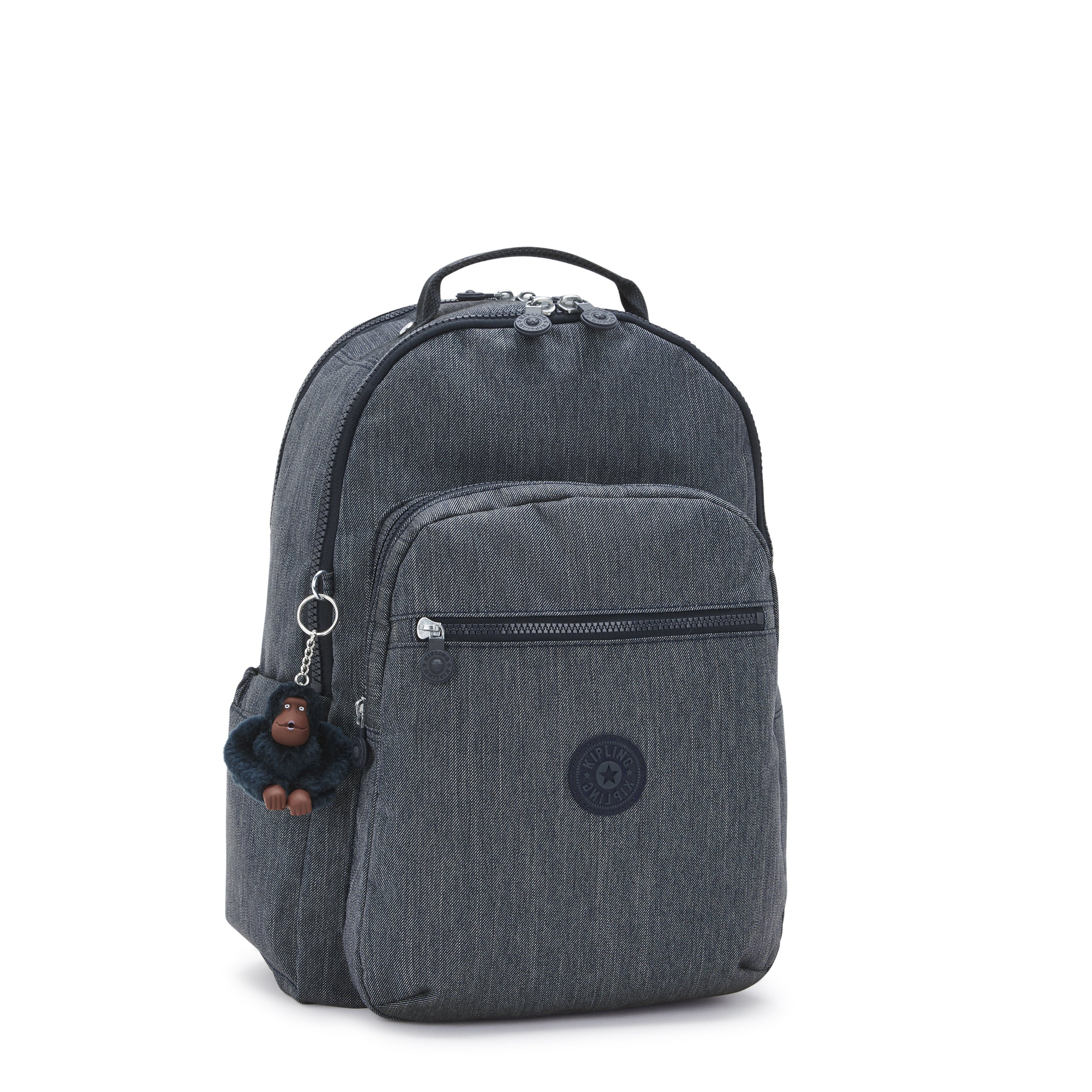 Kipling Seoul Lap Marine Navy Large backpack with laptop compartment I6828-58C
