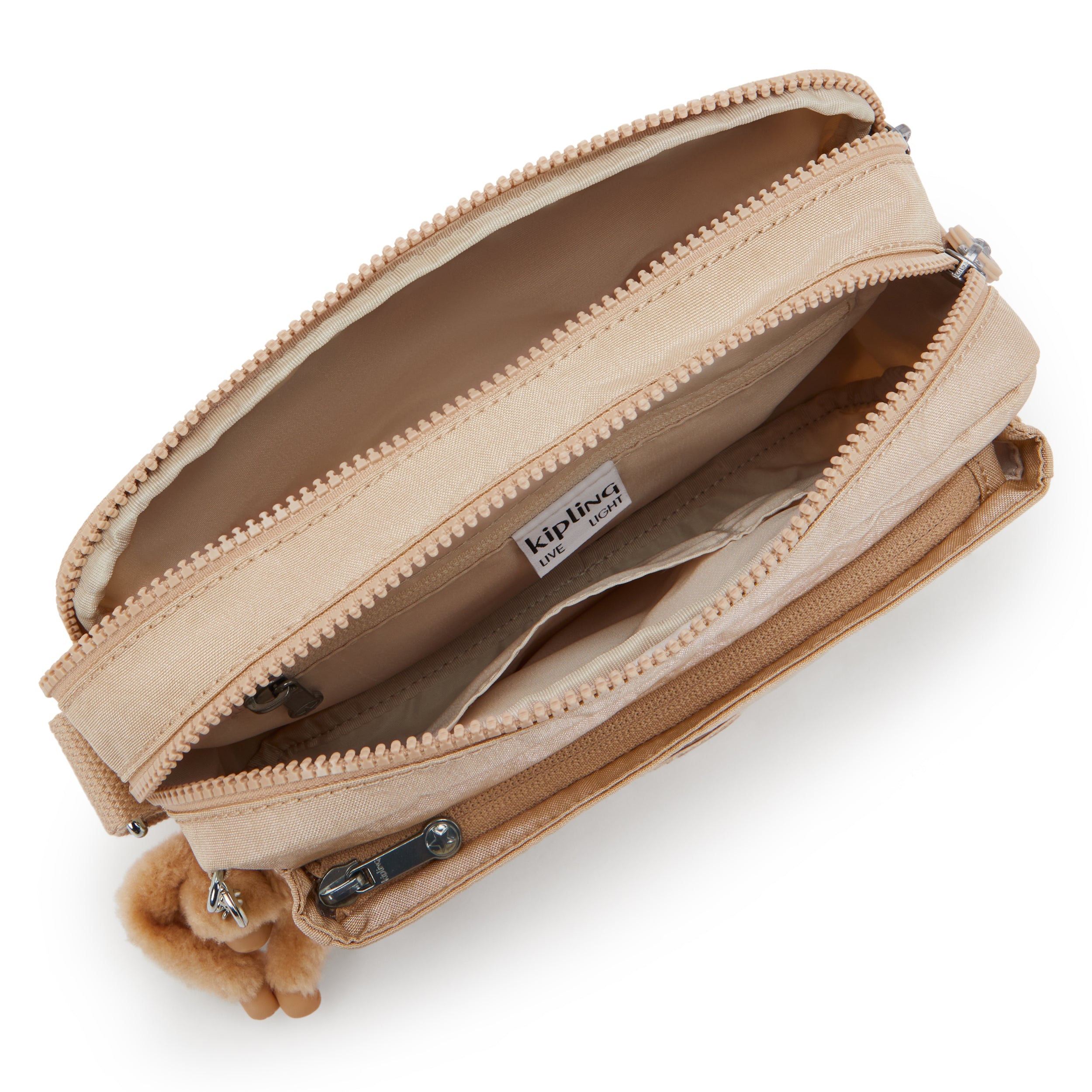 Kipling Abanu M Sparkled Beige Medium crossbody I6831-5DV