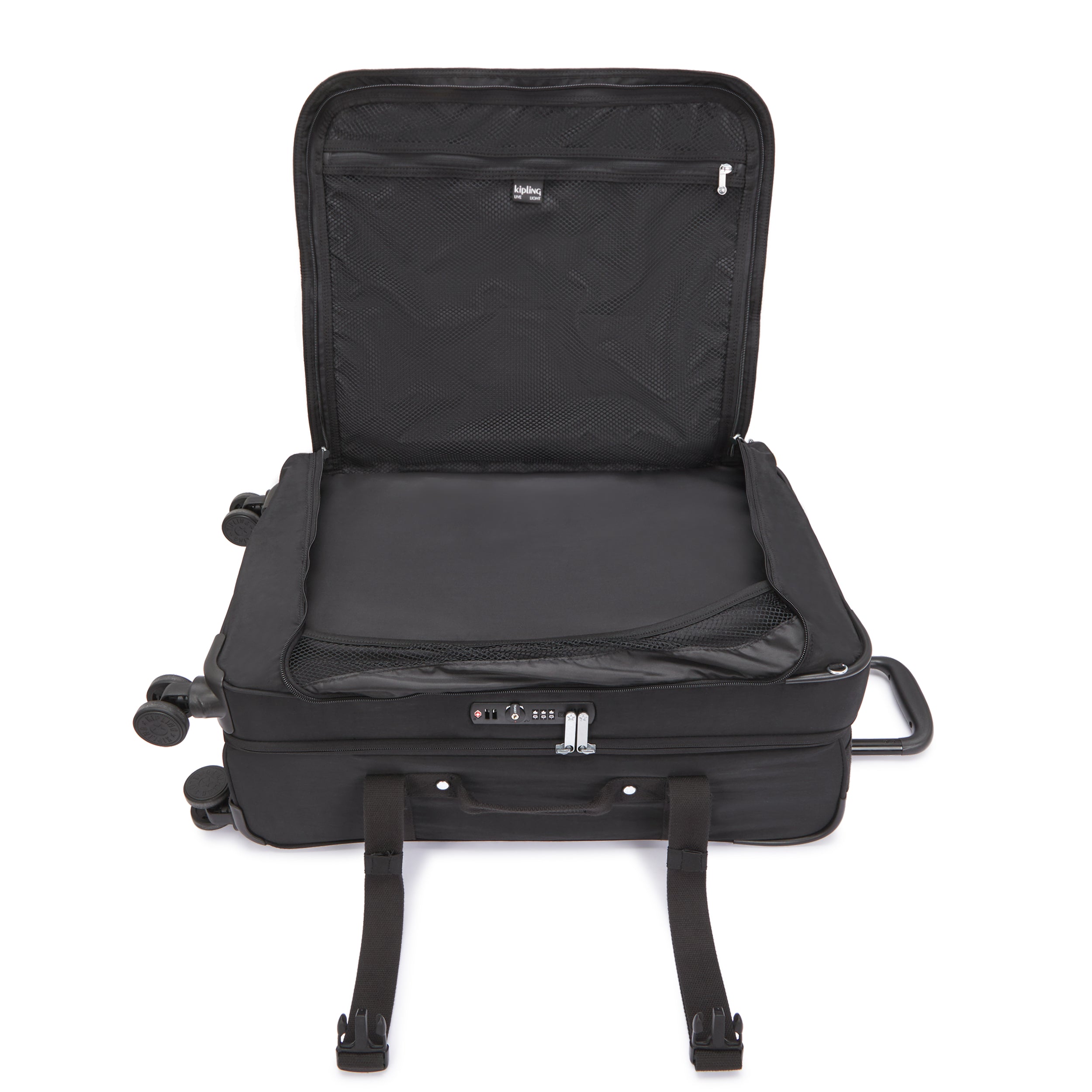 Kipling Spontaneous M Black Noir Medium Wheeled Luggage C2I6918-P39