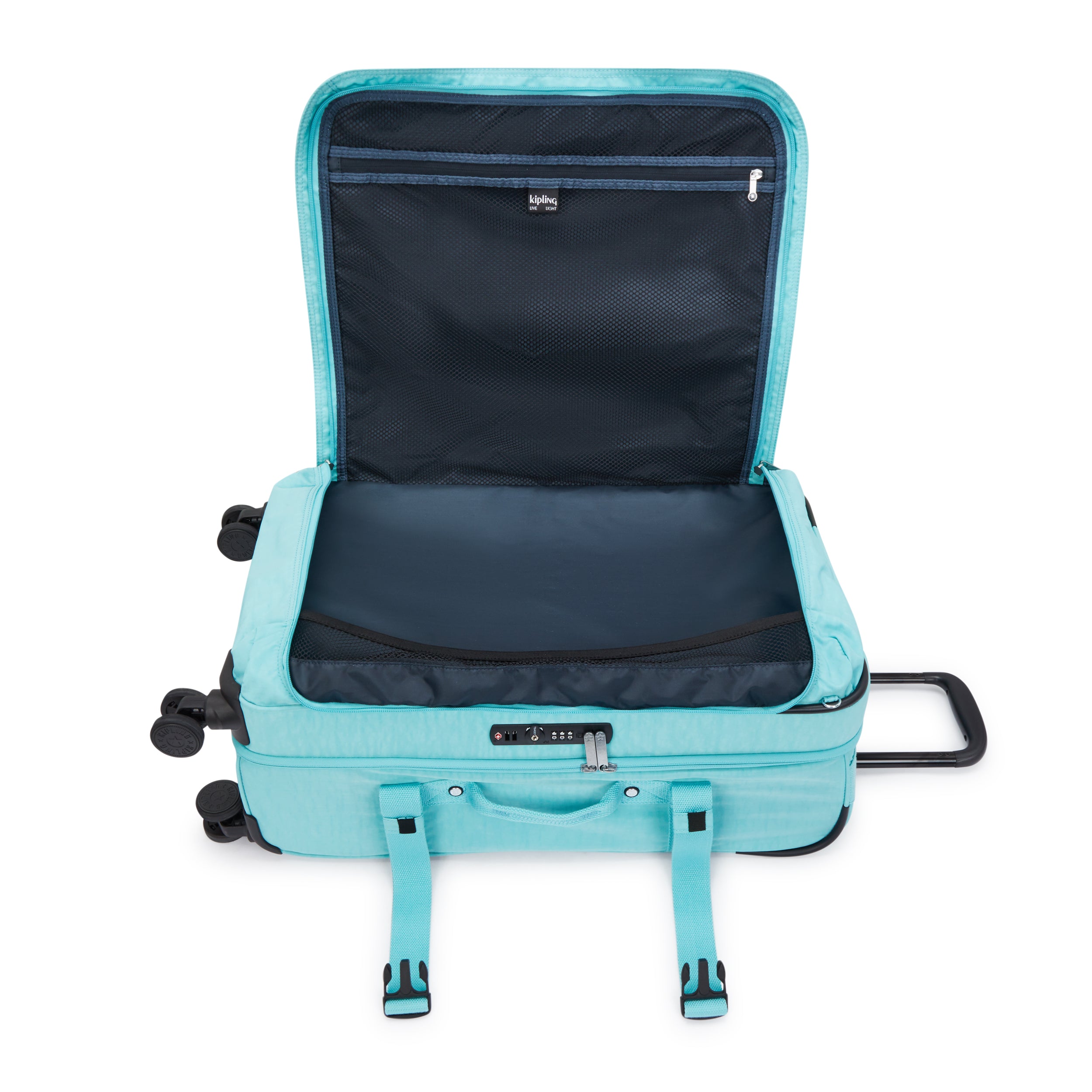 Kipling-Spontaneous M-Medium Wheeled Luggage-Deepest Aqua-I6918-T6E