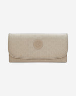 Kipling Money Land Signature Beige Embossed Large Wallet I7015-96A