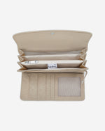 Kipling Money Land Signature Beige Embossed Large Wallet I7015-96A