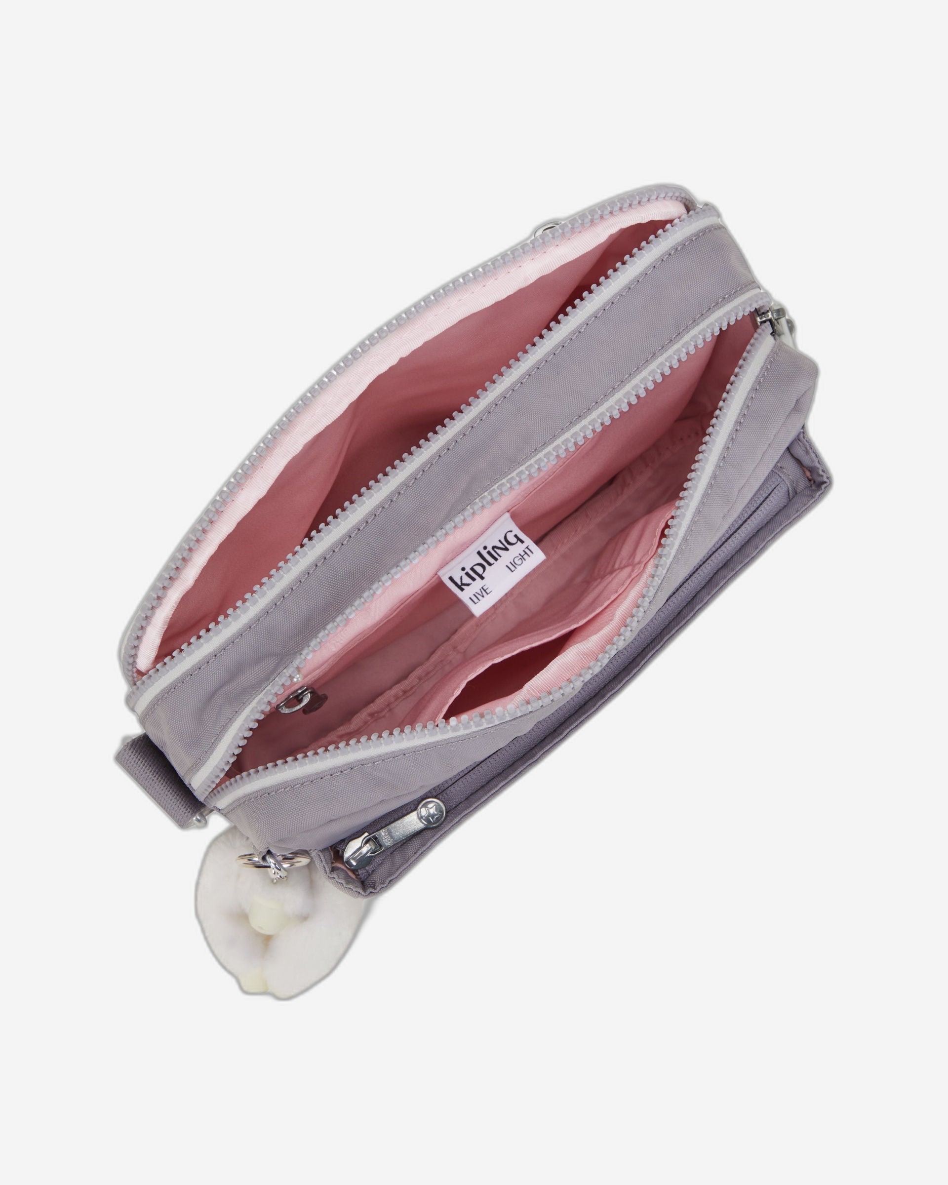 Kipling Abanu M Tender Grey Medium Crossbody Bag C2I7076-1FB