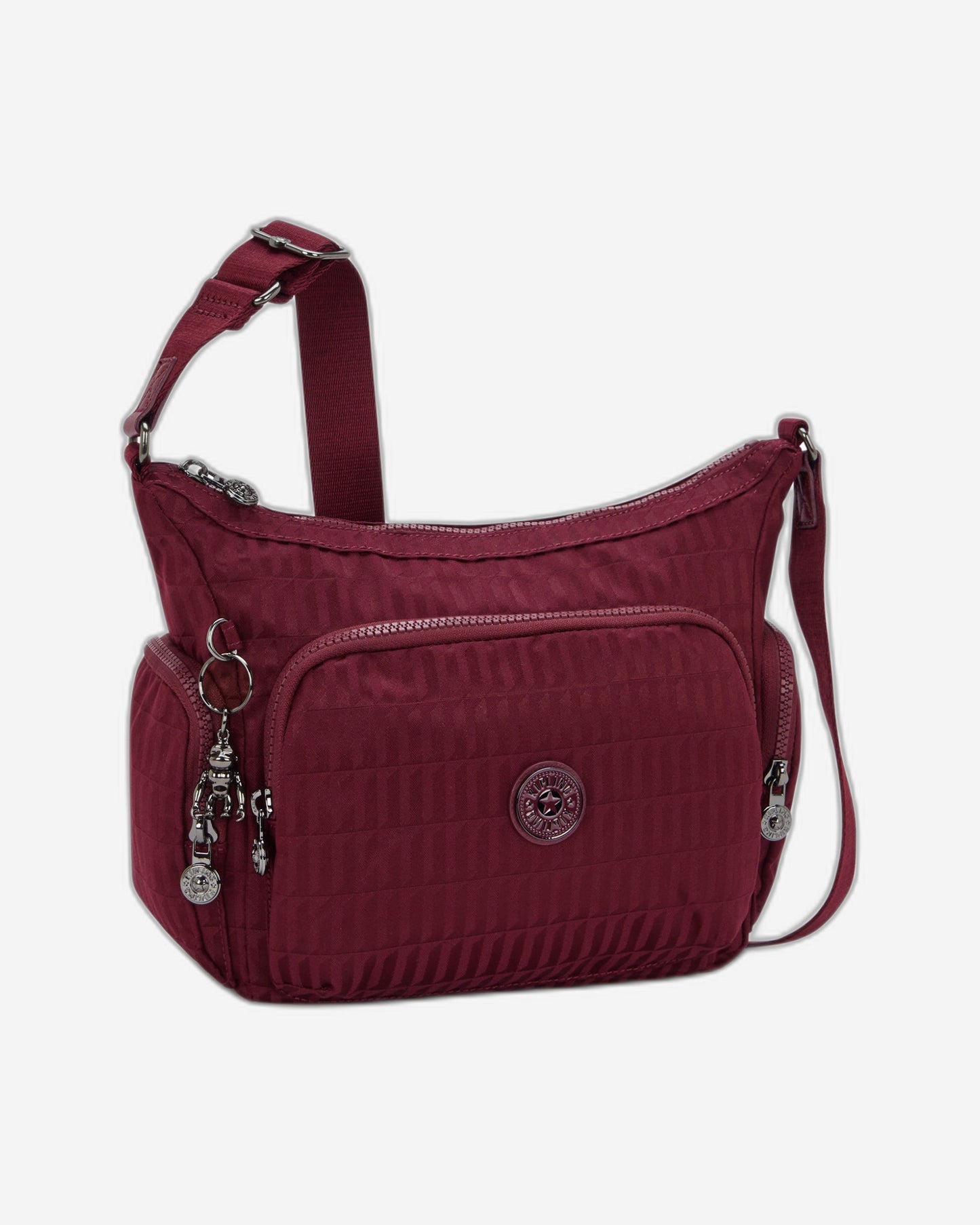 Kipling Gabb S Maroon Tile Jq Medium crossbody I7101-9HX