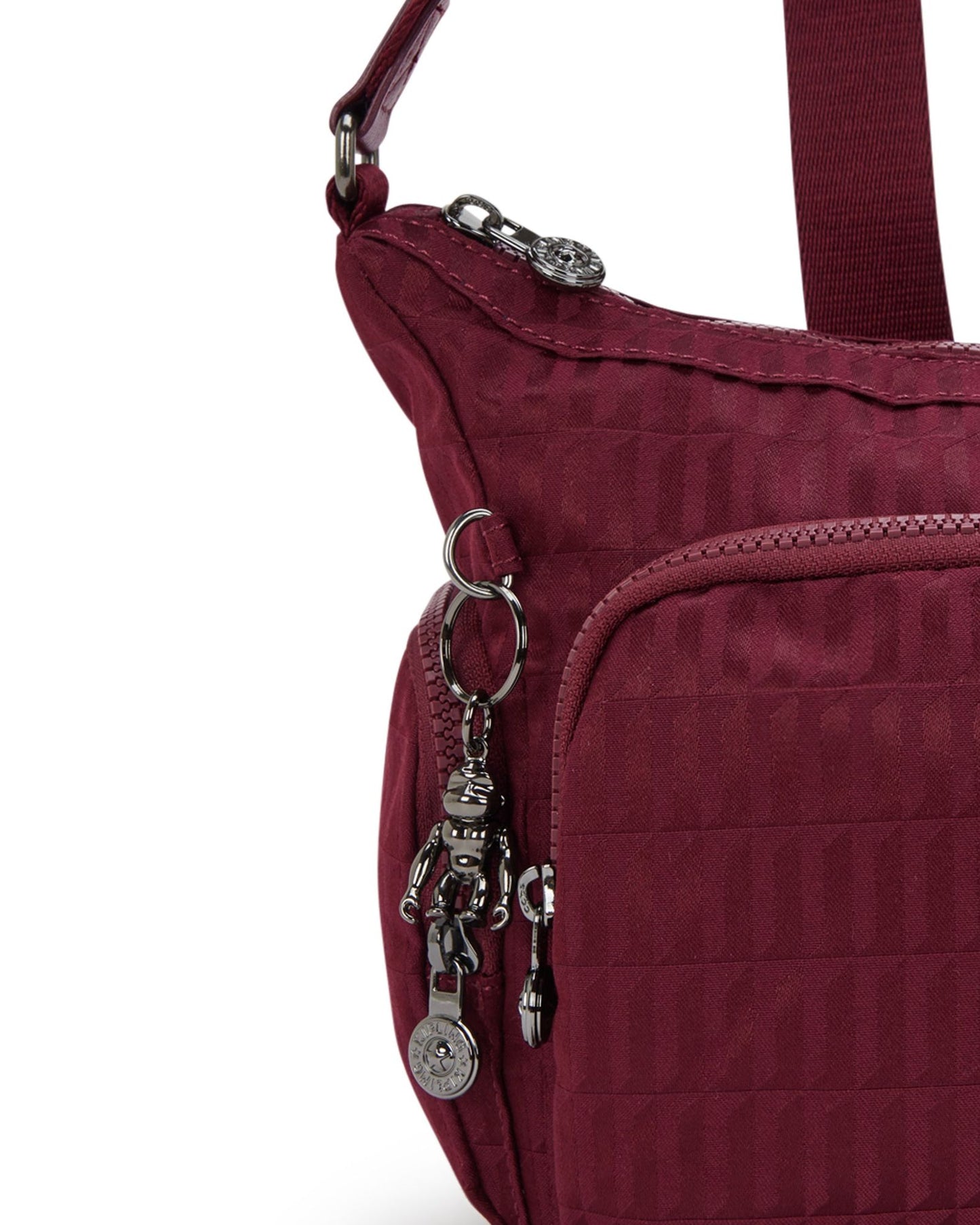 Kipling Gabb S Maroon Tile Jq Medium crossbody I7101-9HX