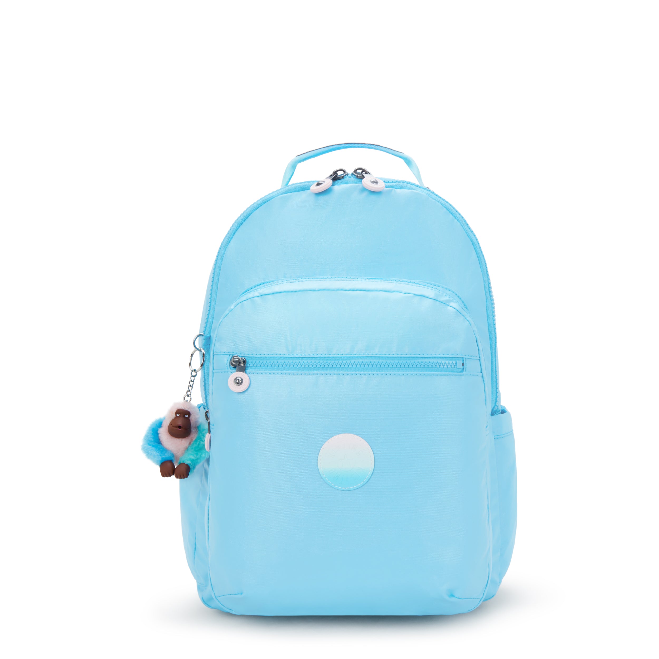 Kipling Seoul Lap Sea Blue Met Large backpack with laptop compartment I7135-52D