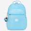 Kipling Seoul Lap Sea Blue Met Large Backpack with Laptop Compartment I7135-52D
