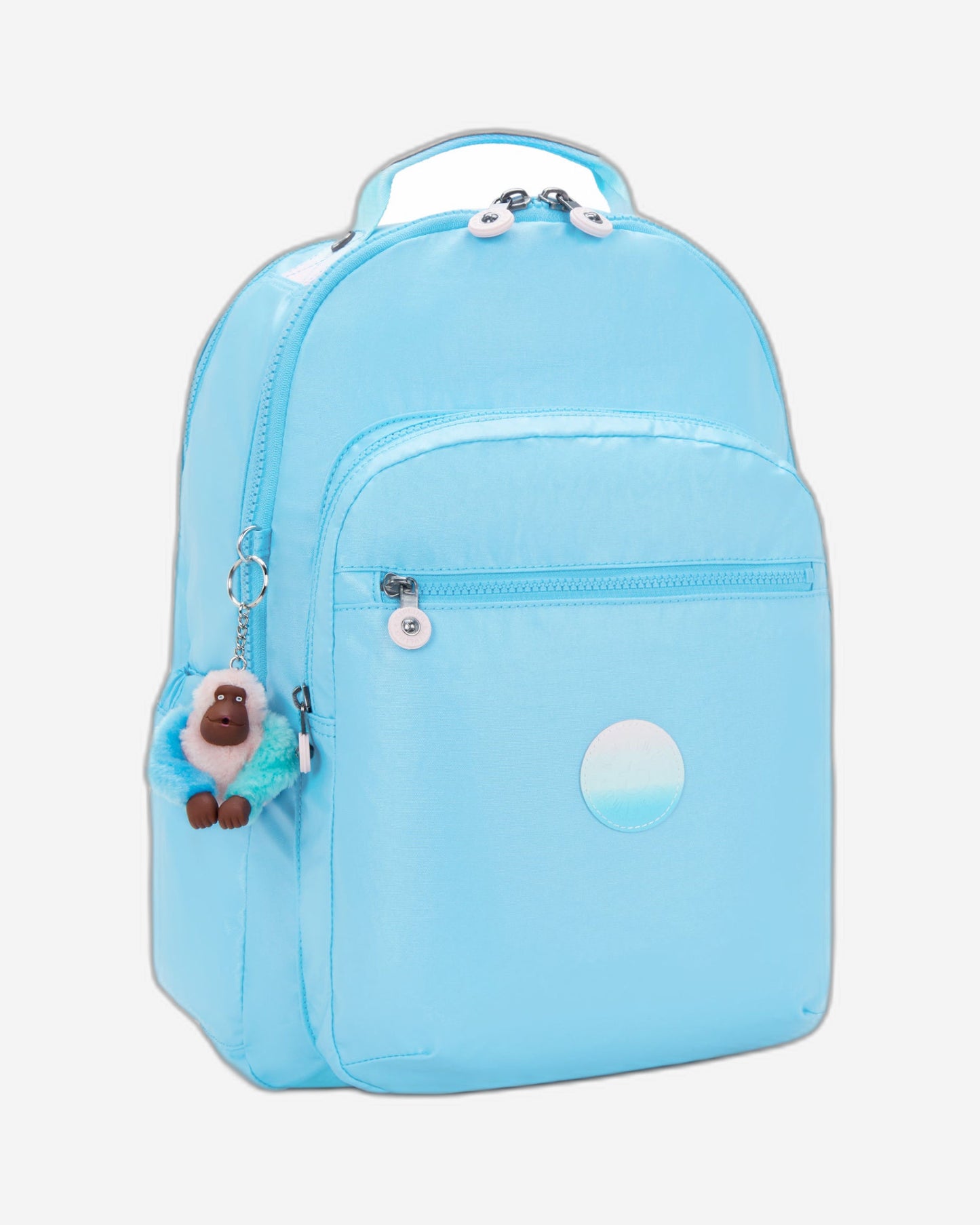 Kipling Seoul Lap Sea Blue Met Large backpack with laptop compartment I7135-52D