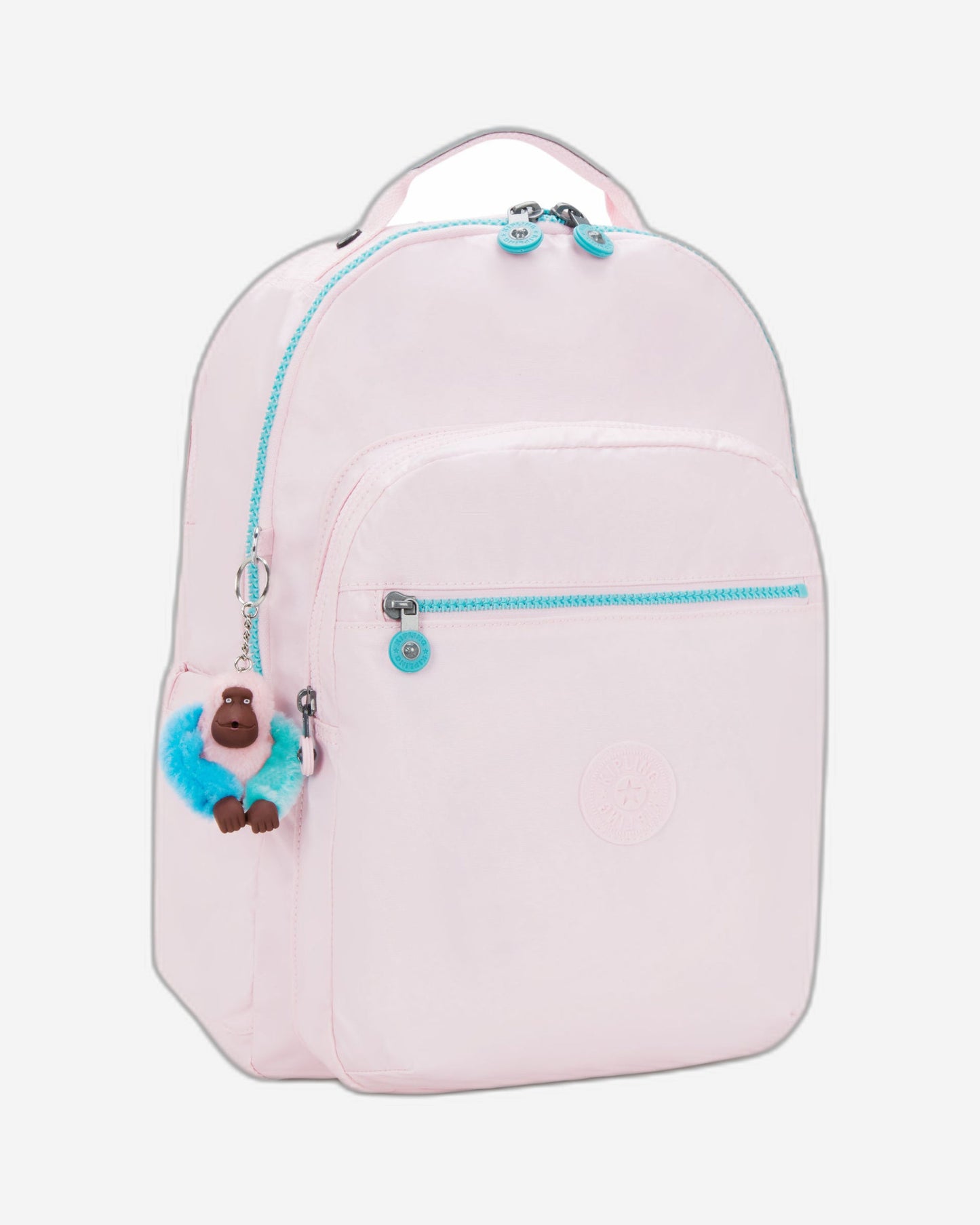 Kipling Seoul Lap Sea Pink Met Large backpack with laptop compartment I7135-52J