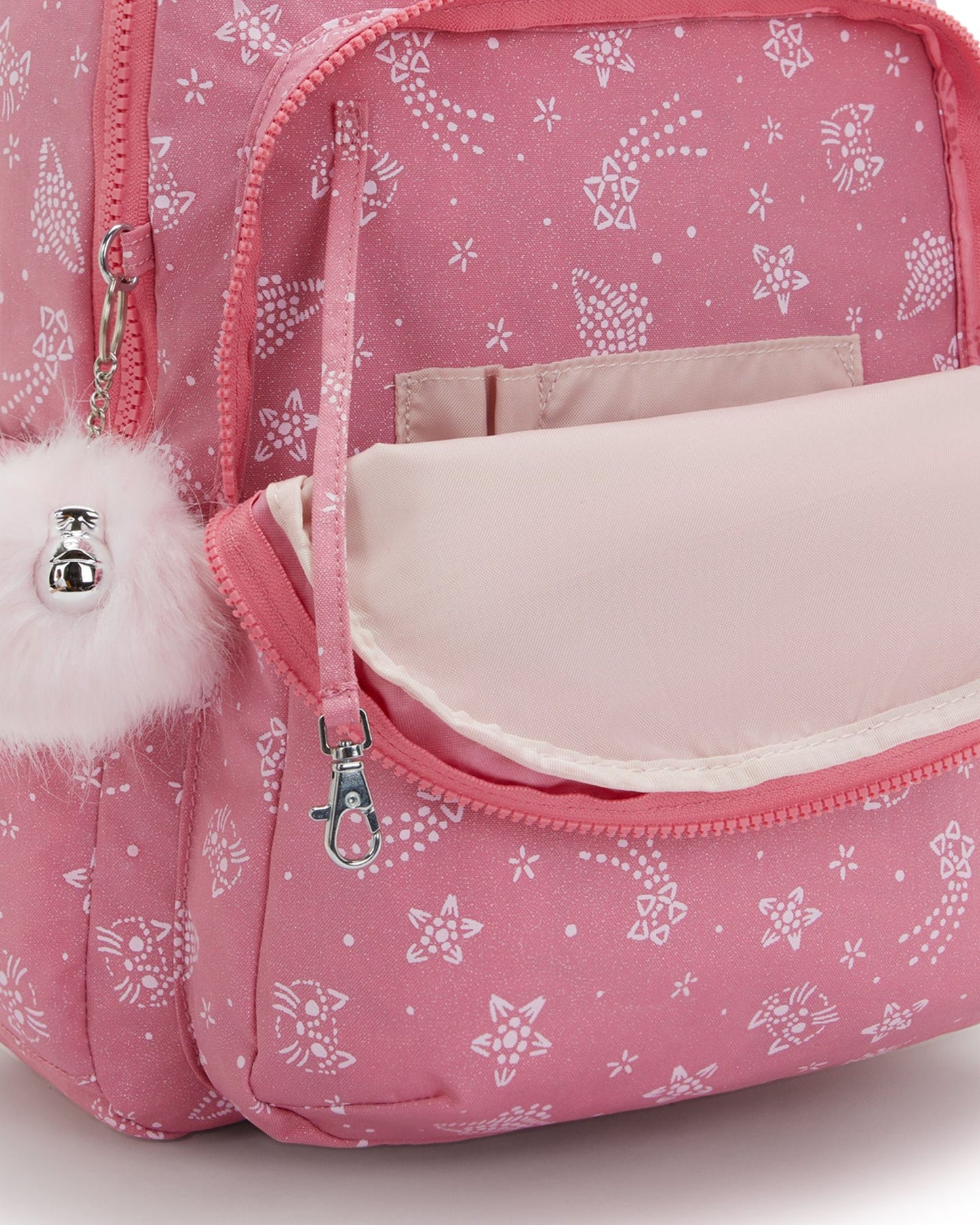 KIPLING Seoul Lap Glitter Cats Large backpack (with laptop compartment) I7135-5FR