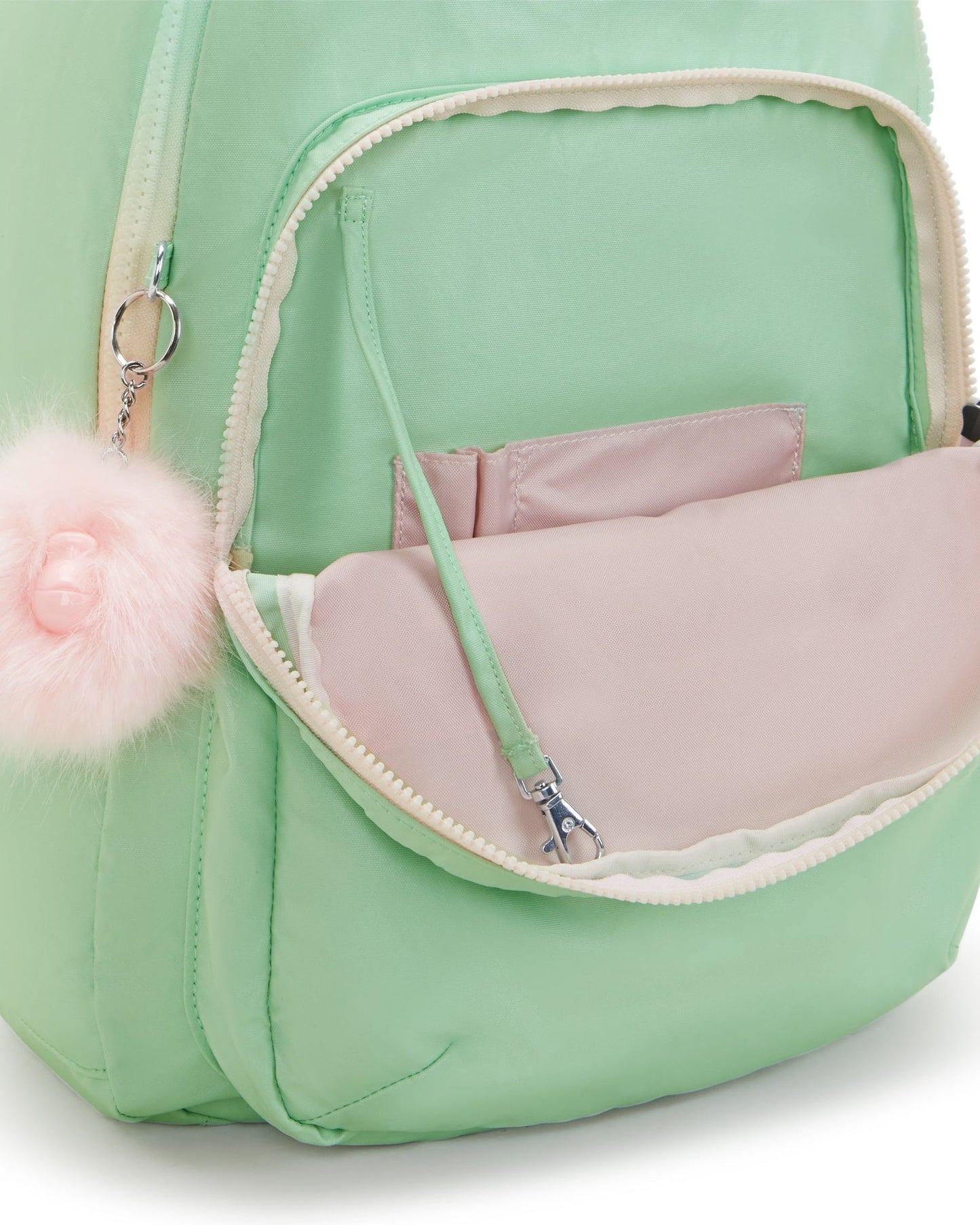 Kipling Seoul Lap Soft Green Met Large Backpack C2I7135-5KY