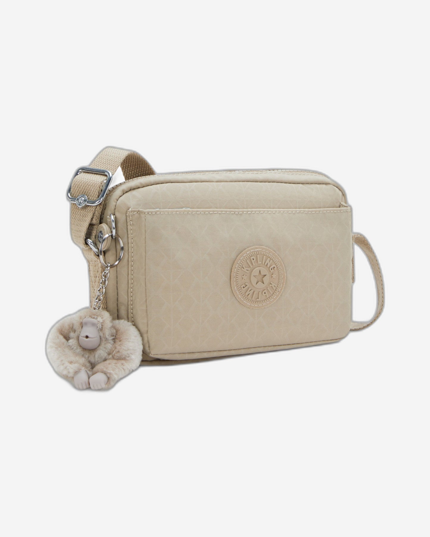 Kipling Abanu Signature Beige Embossed Small Crossbody Bag I7248-96A