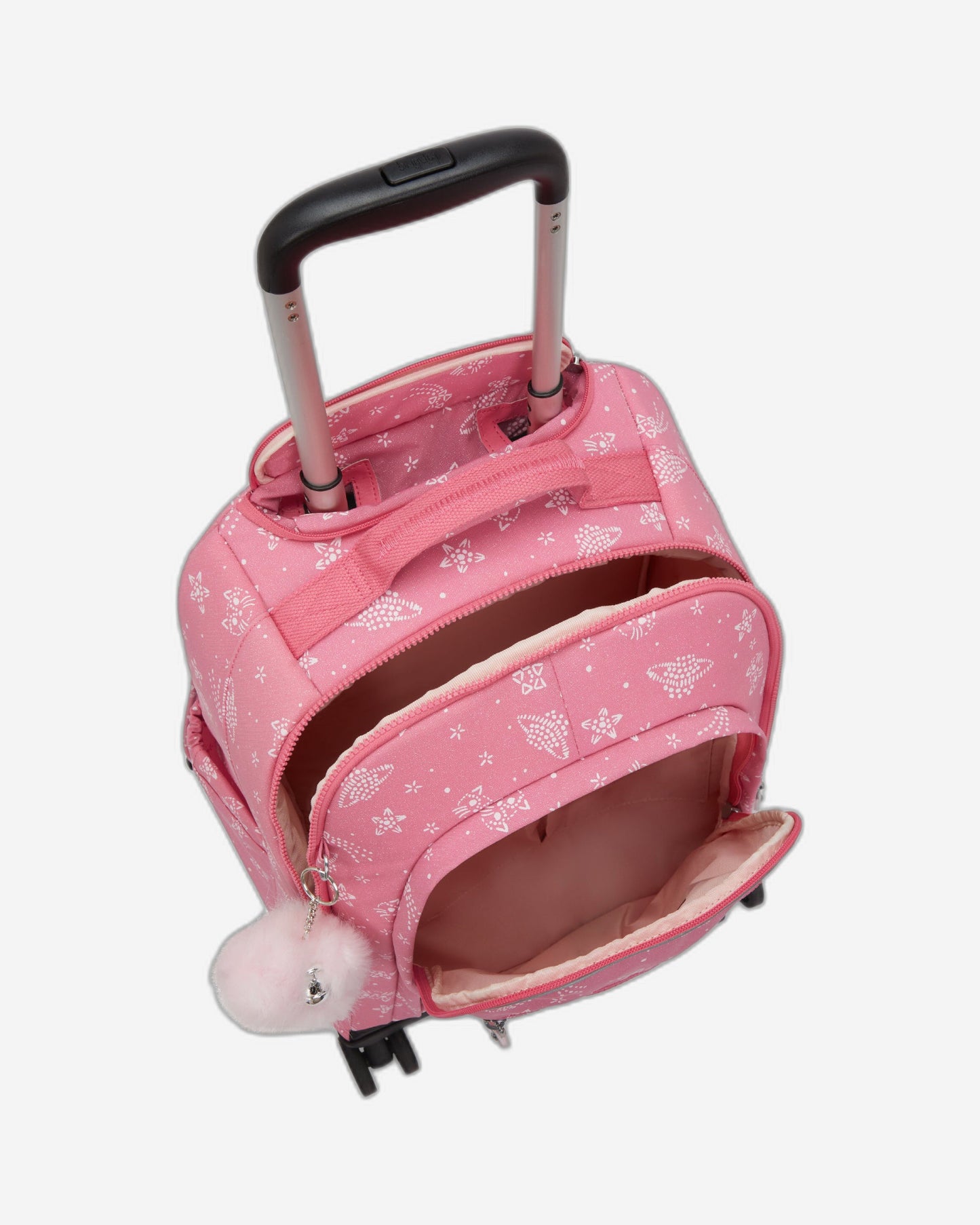 KIPLING New Zea Glitter Cats Large wheeled backpack (with laptop compartment) I7267-5FR