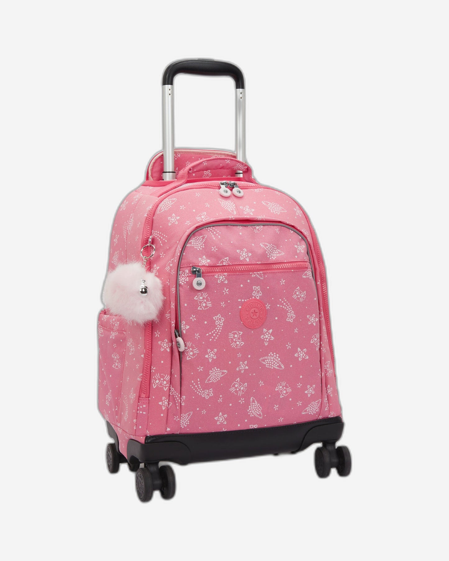 KIPLING New Zea Glitter Cats Large wheeled backpack (with laptop compartment) I7267-5FR