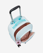 Kipling New Zea Blue Sky Metallic Wheeled Backpack I7267-5MB