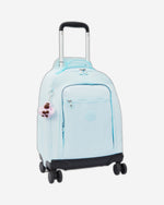Kipling New Zea Blue Sky Metallic Wheeled Backpack I7267-5MB