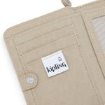 Kipling Money Love Signature Beige Embossed Wallet I7276-96A