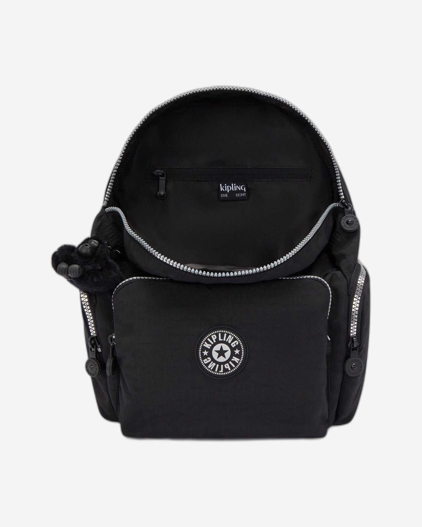 Kipling City Zip S Glorious Silver Small Backpack I7354-9SB