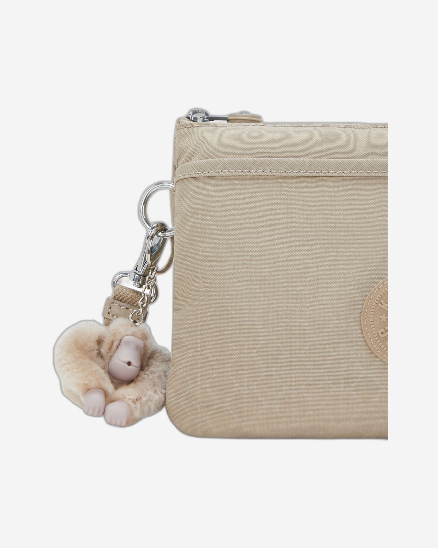 Kipling Riri Signature Beige Embossed Small Crossbody Bag I7502-96A