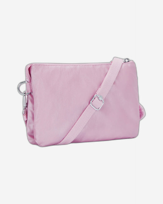 Kipling Riri Metallic Lilac Large Pouch with Crossbody Strap C2I7502-F4D