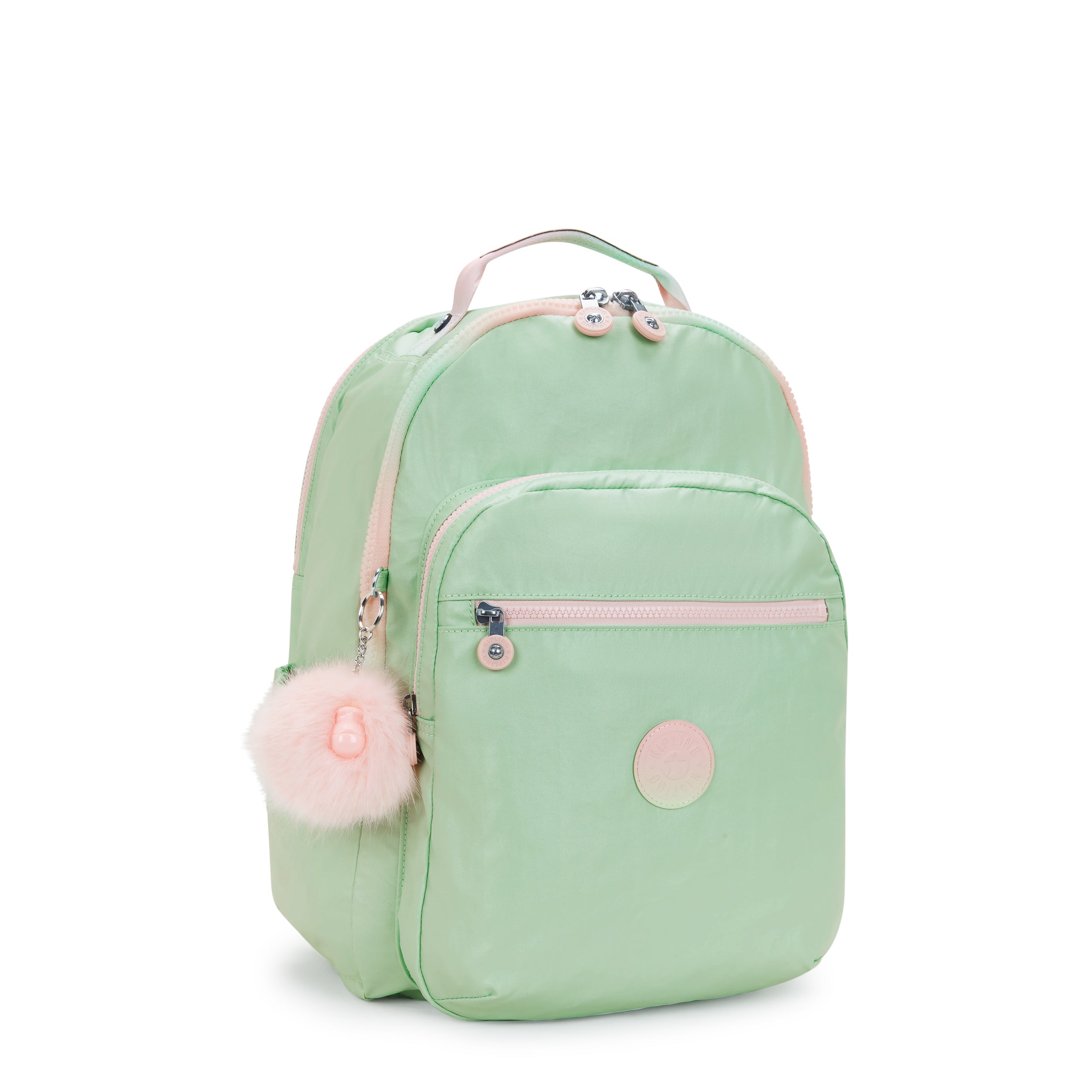 Kipling Seoul College Soft Green Met Large Backpack C2I7547-5KY