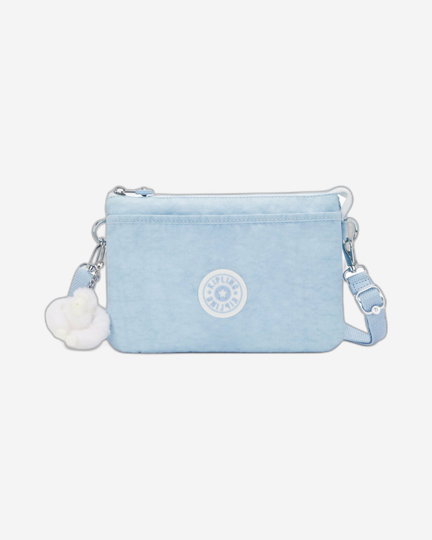 Kipling Riri Frost Blue Bl Large Pouch with Crossbody Strap C2I7590-LZ8