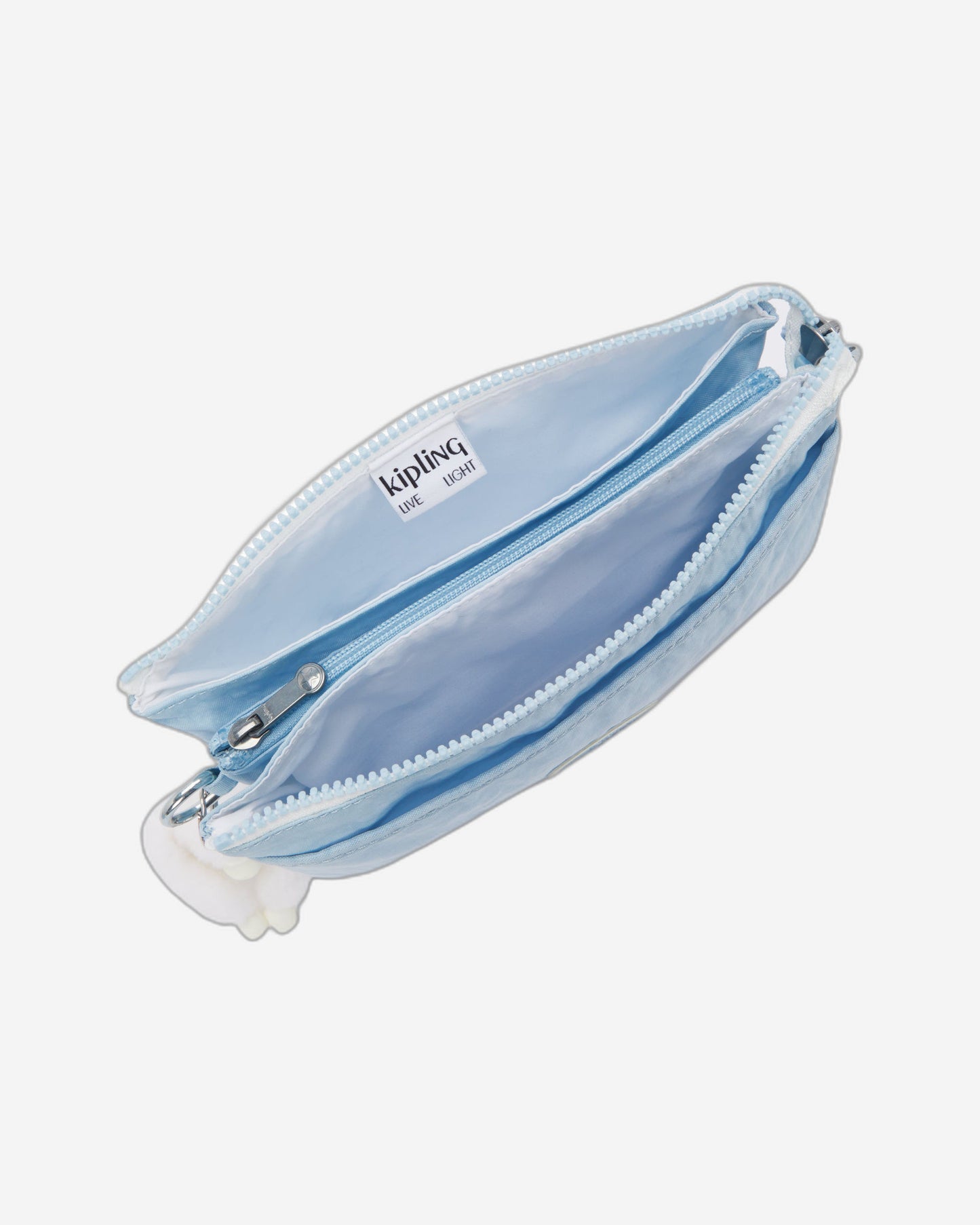 Kipling Riri Frost Blue Bl Large Pouch with Crossbody Strap C2I7590-LZ8