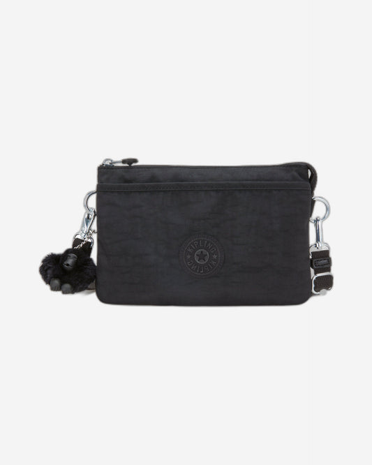 Kipling Riri Black Noir Large Pouch with Crossbody Strap C2I7590-P39