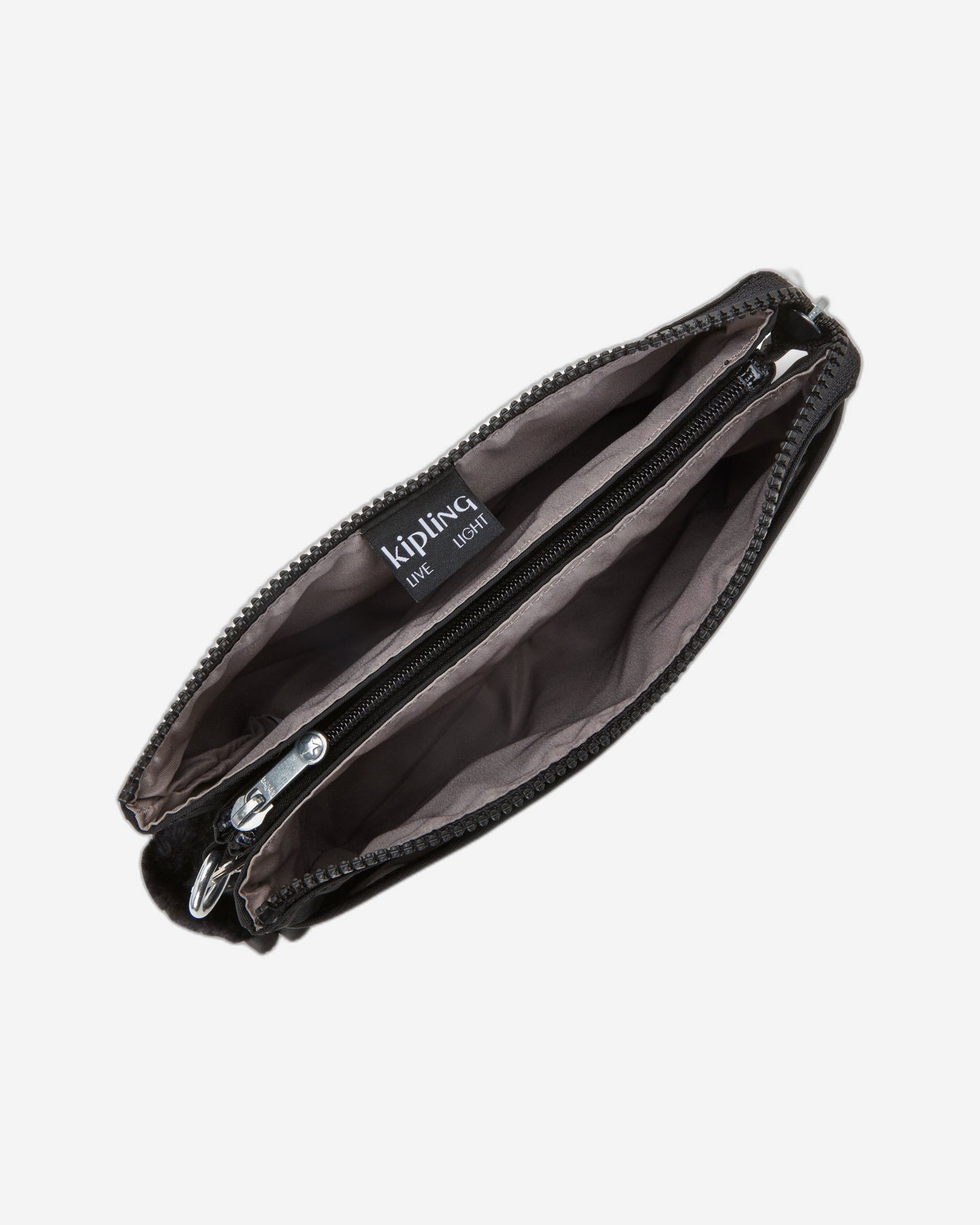 Kipling Riri Black Noir Large Pouch with Crossbody Strap C2I7590-P39