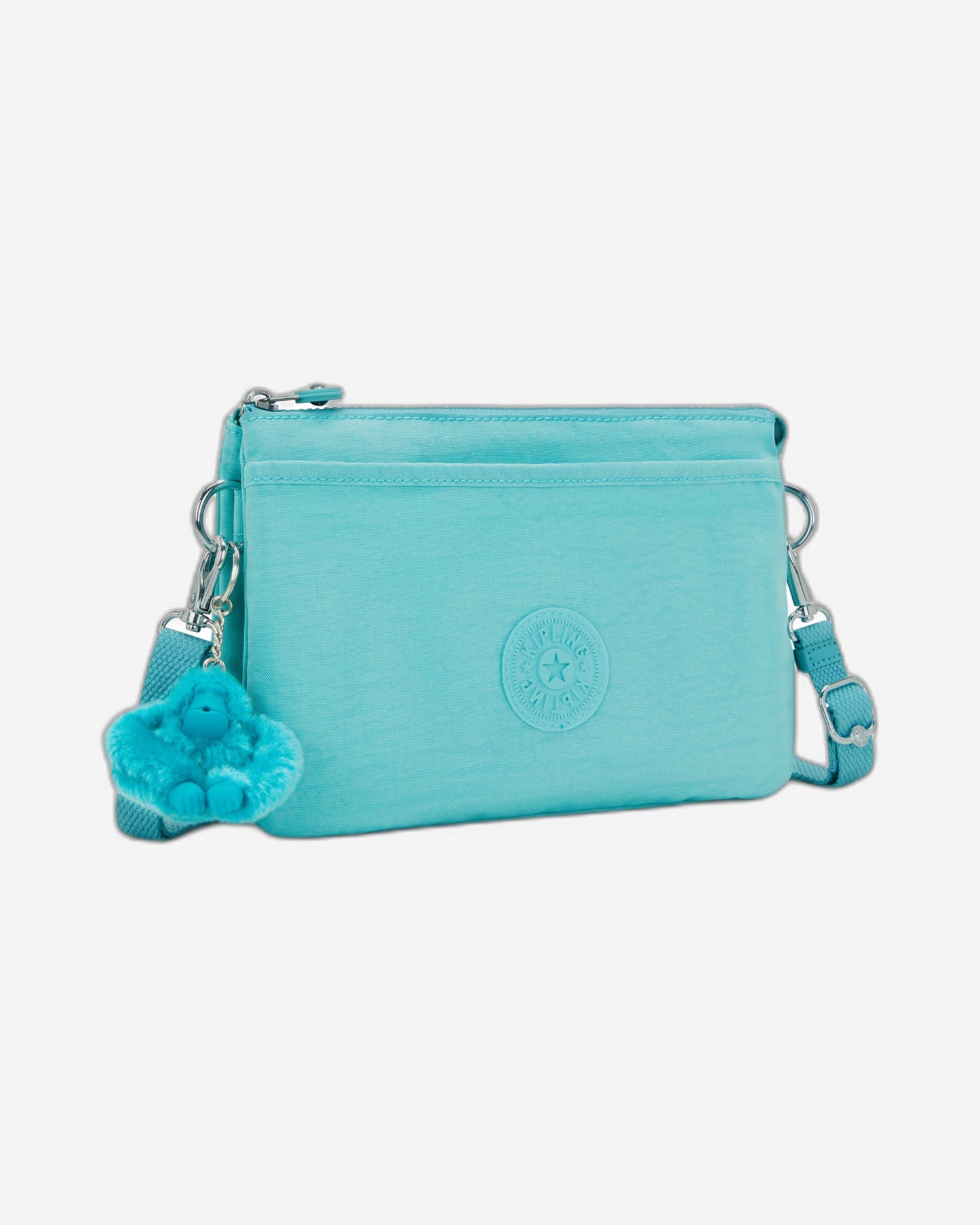 Kipling Riri Deepest Aqua Large Pouch with Crossbody Strap C2I7590-T6E