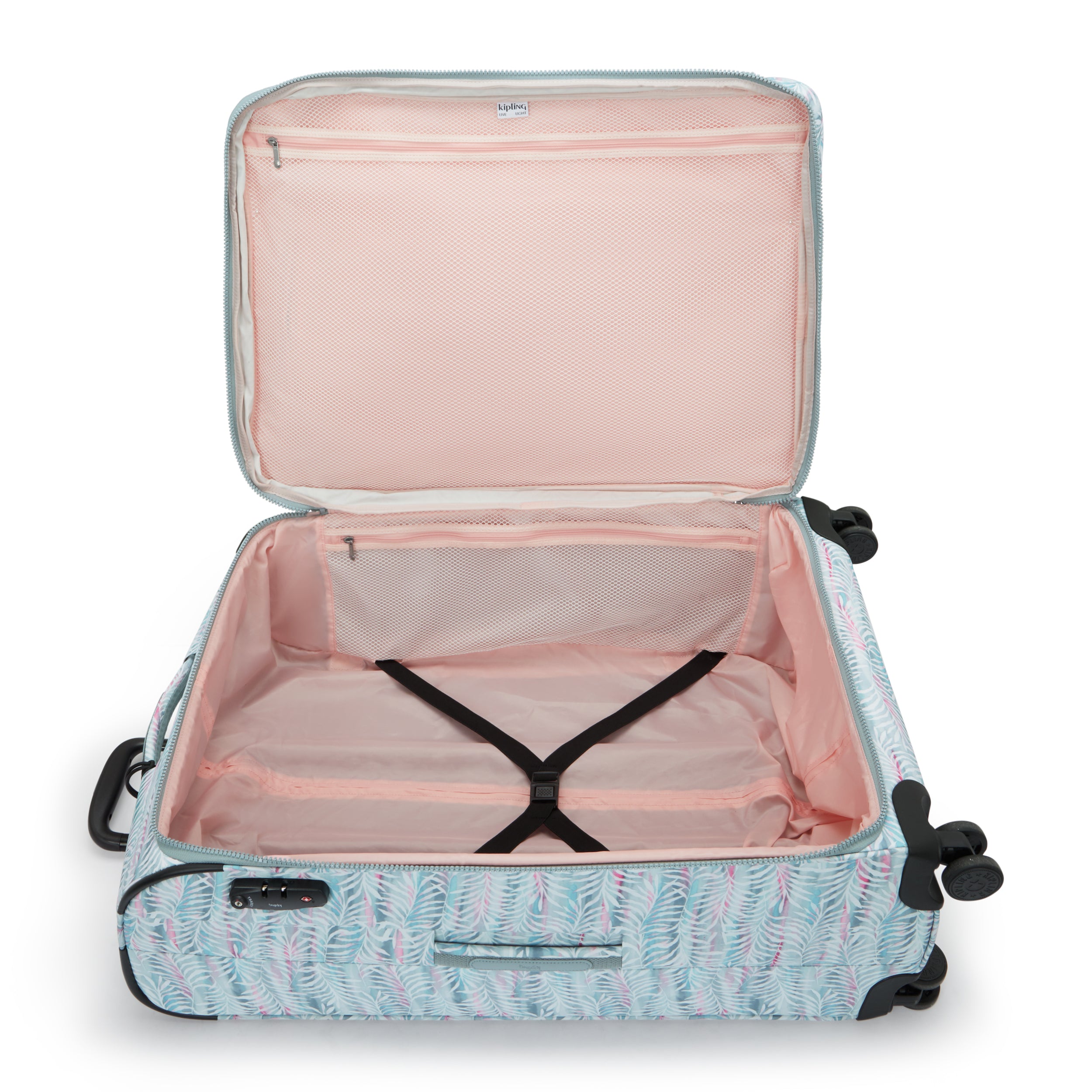 Kipling New Youri Spin L Palmtree Leaves Large Expandable Wheeled Luggage I7640-3QN