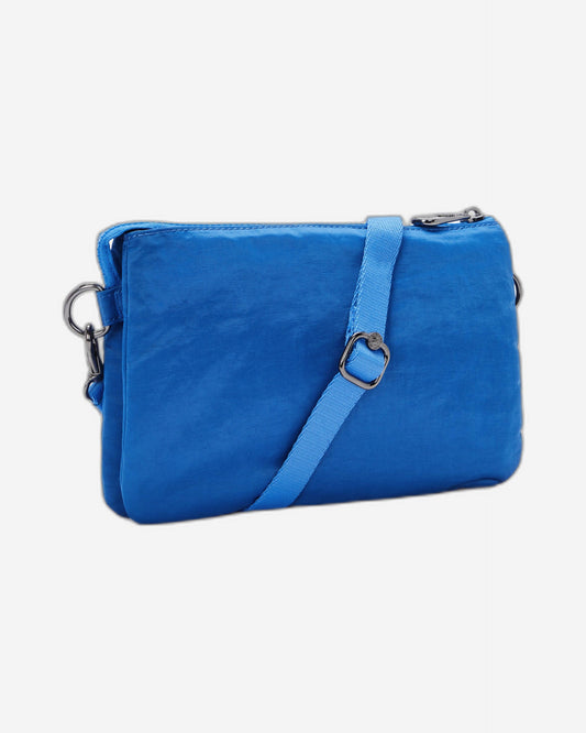 Kipling Riri Satin Blue Large Pouch with Crossbody Strap C2I7679-S9H