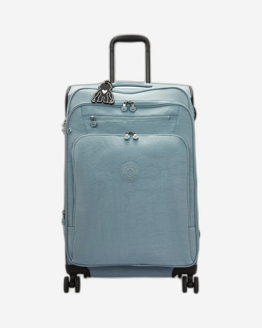 Kipling New Youri Spin M Relaxed Grey Medium Expandable Wheeled Luggage I7706-3NL